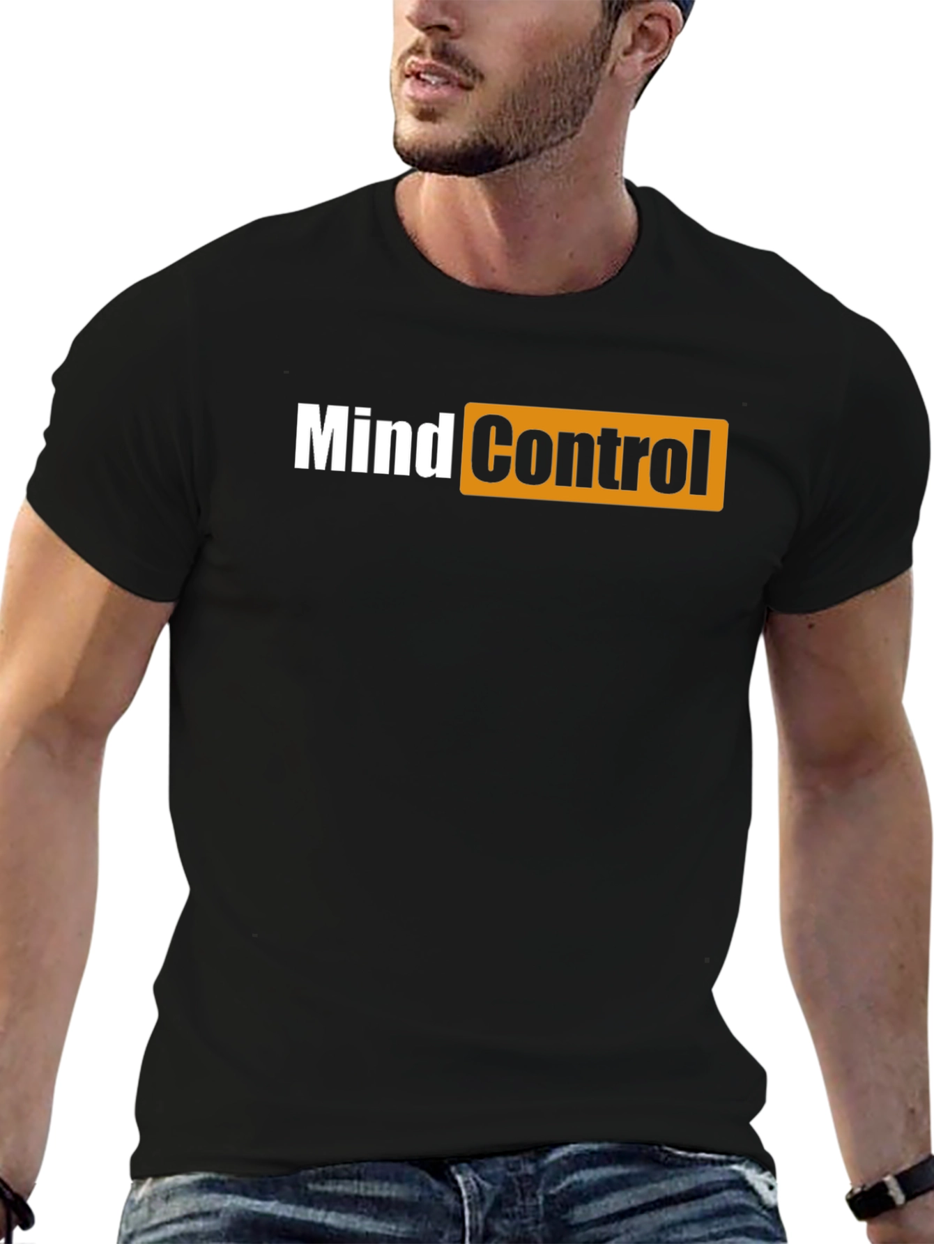 Black Mind Control T-Shirt - Adult Humor Tee view 6