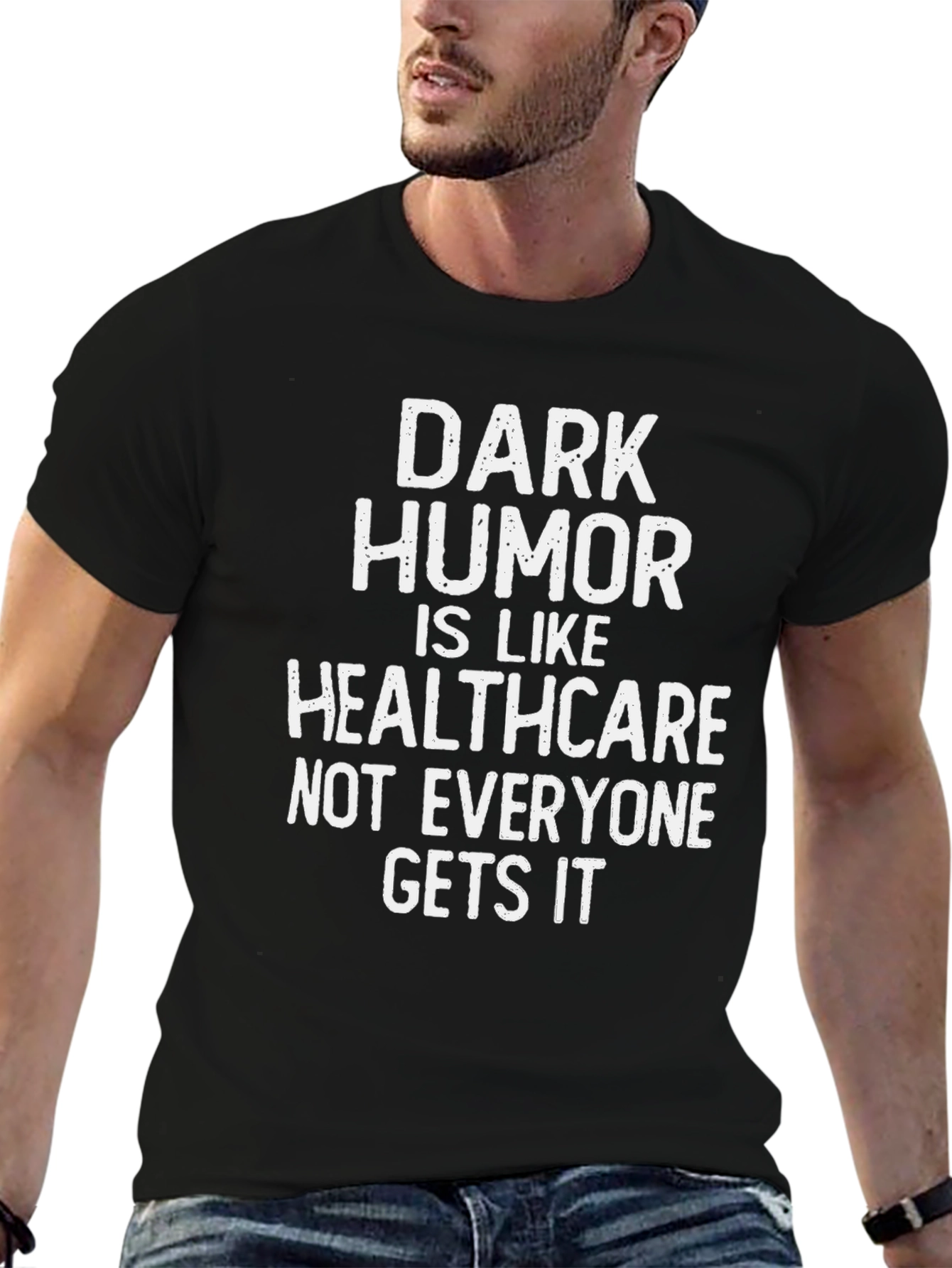 Black Dark Humor Healthcare Graphic Tee view 6