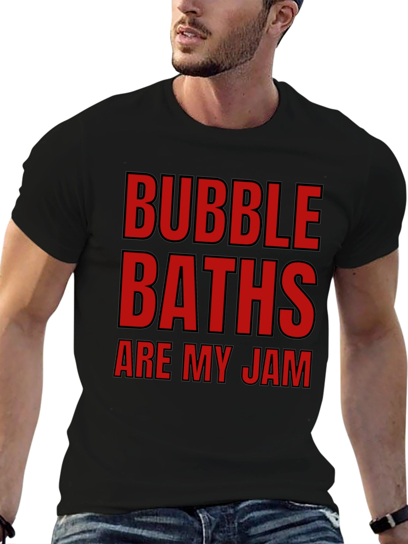 Black Bubble Baths Are My Jam T-Shirt Funny Relaxing Novelty Tee view 6