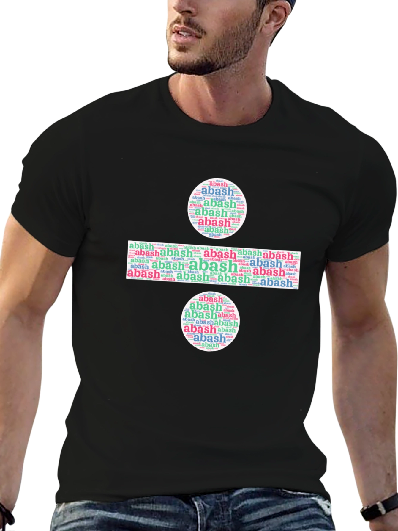 Black Abash Division Symbol T-Shirt - Unique Design view 6