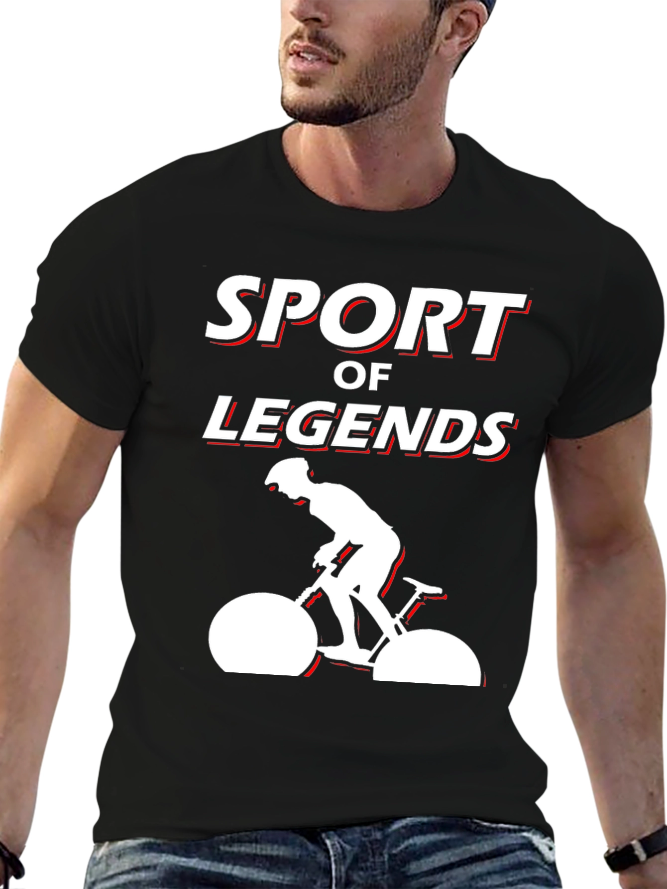 Black Sport of Legends Cycling T-Shirt view 6