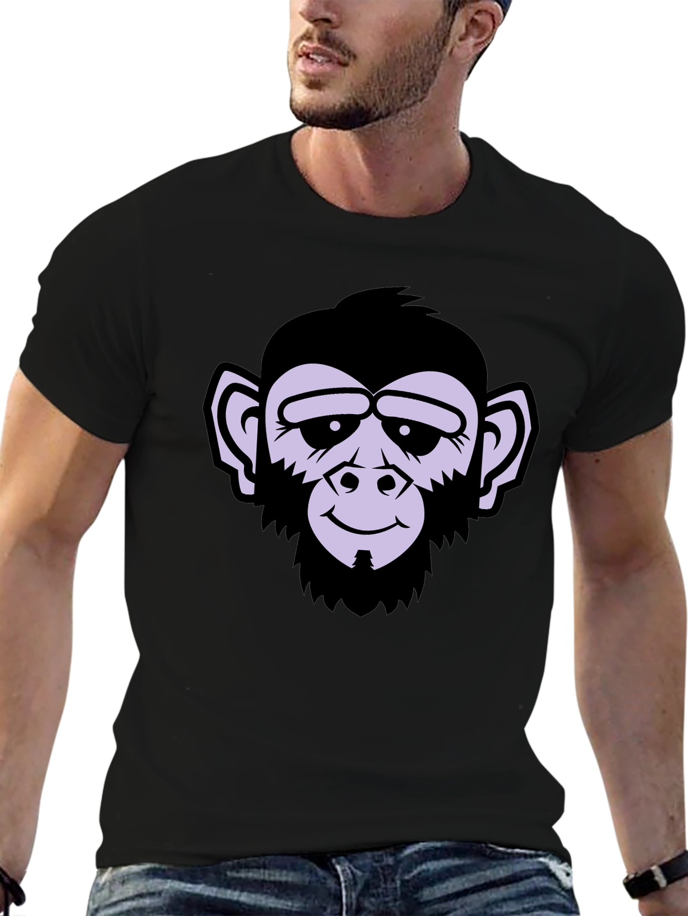 Black Monkey Graphic Tee - Men's Black T-Shirt view 6