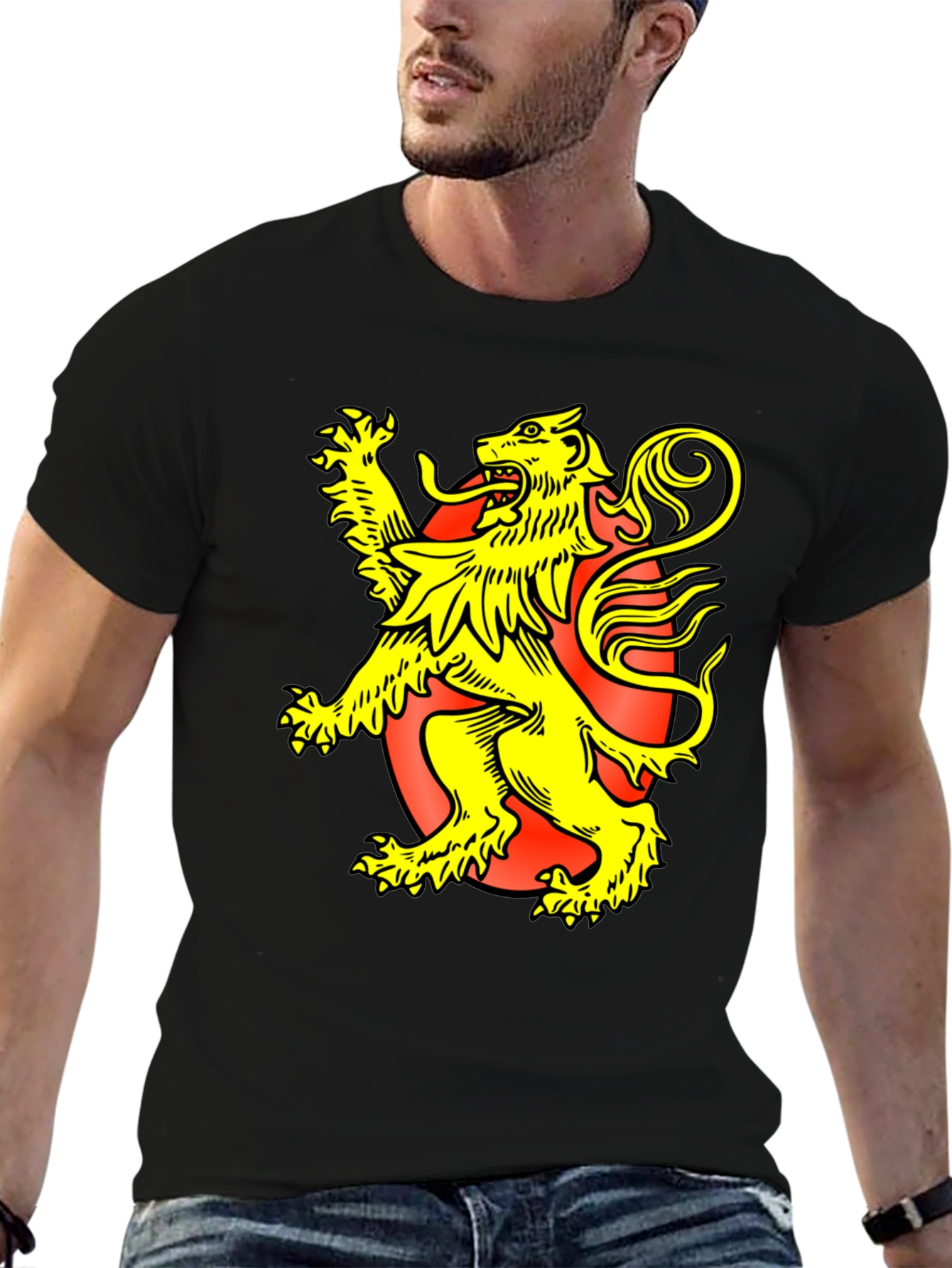Black Lion Rampant Graphic Tee - Black T-Shirt view 6