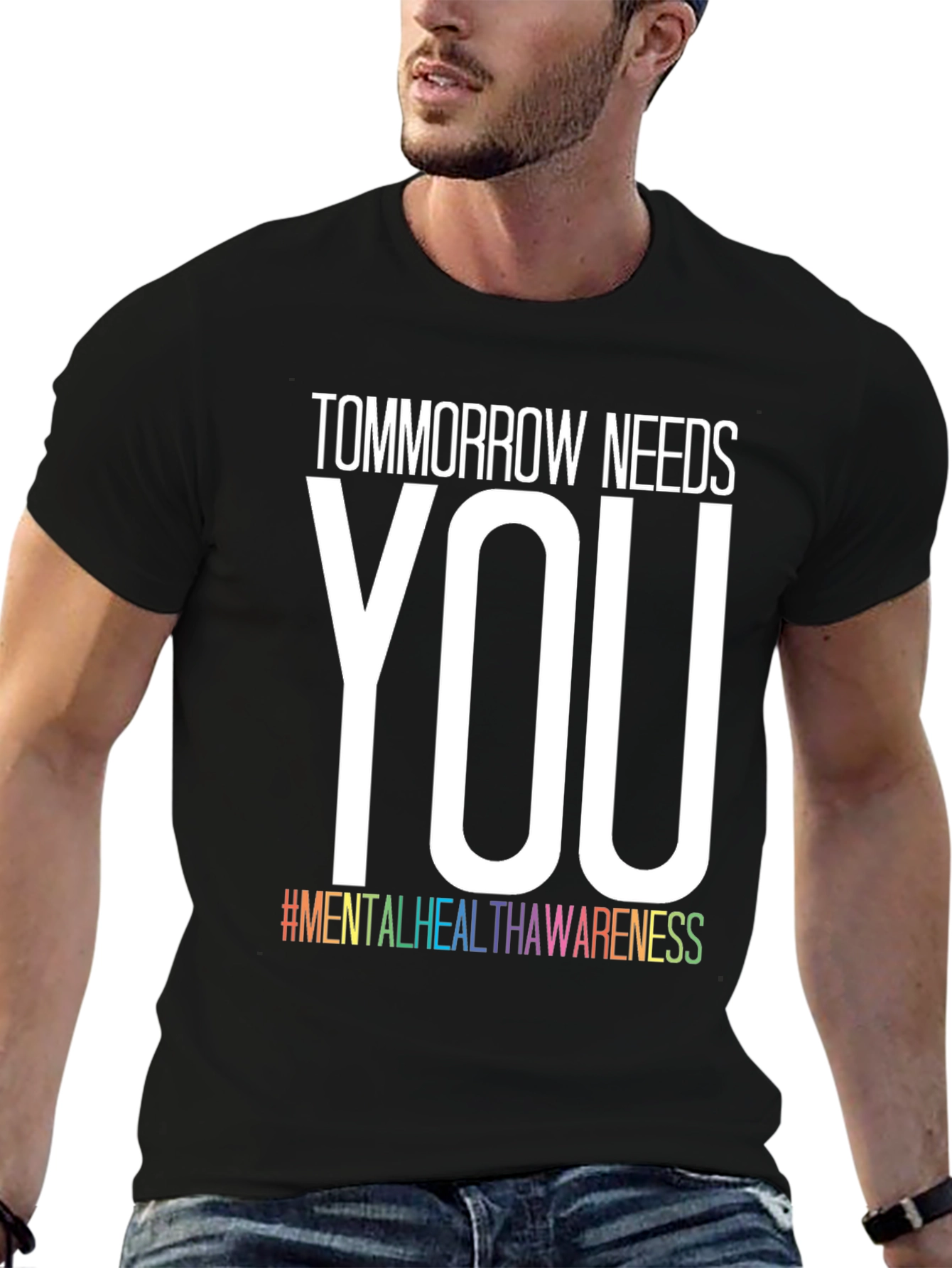 Black Tomorrow Needs You Mental Health Awareness T-Shirt view 6