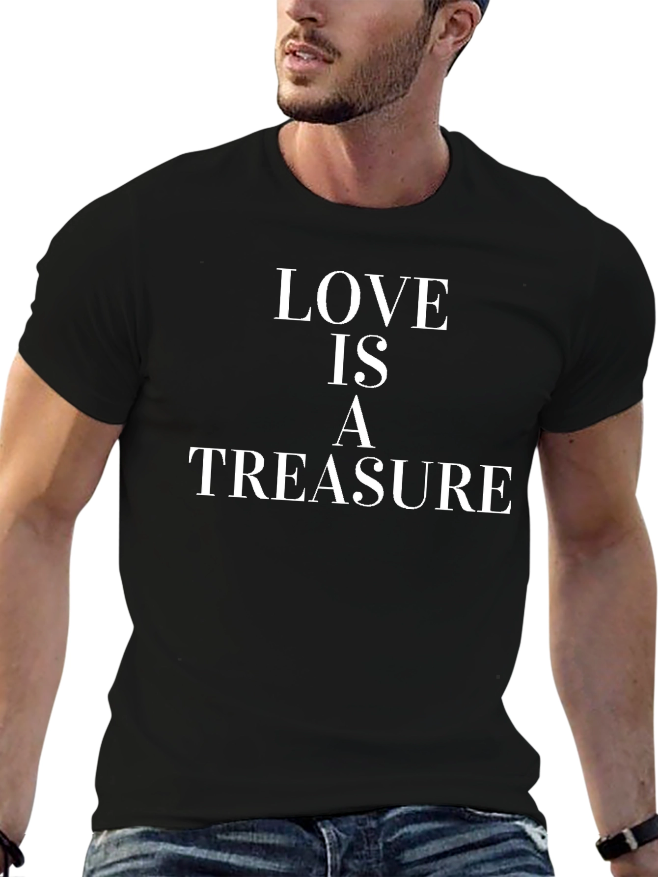 Black Love is a Treasure Black Graphic Tee view 6