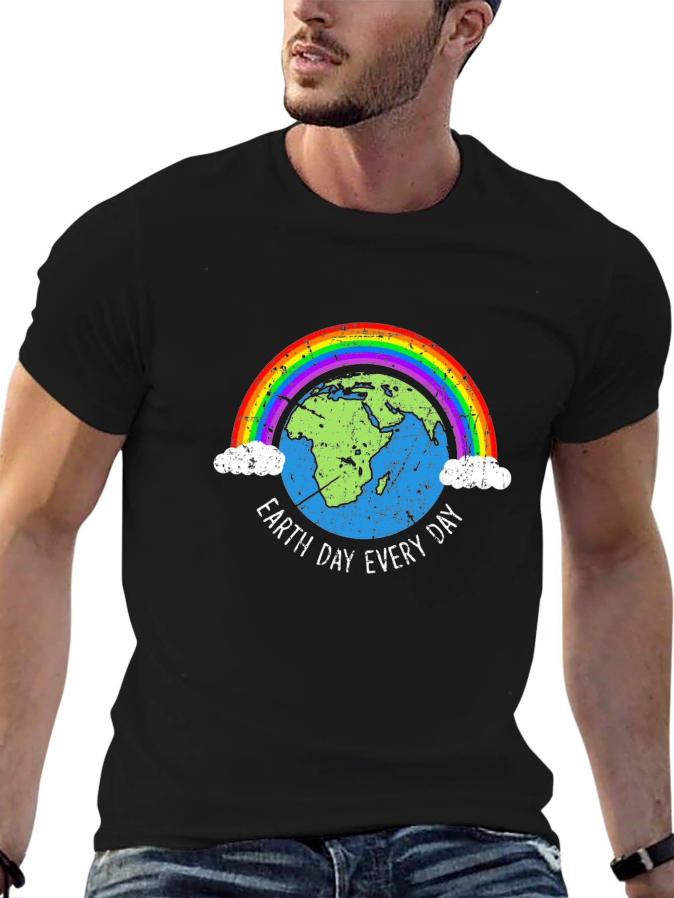 Black Earth Day Every Day T-Shirt view 6