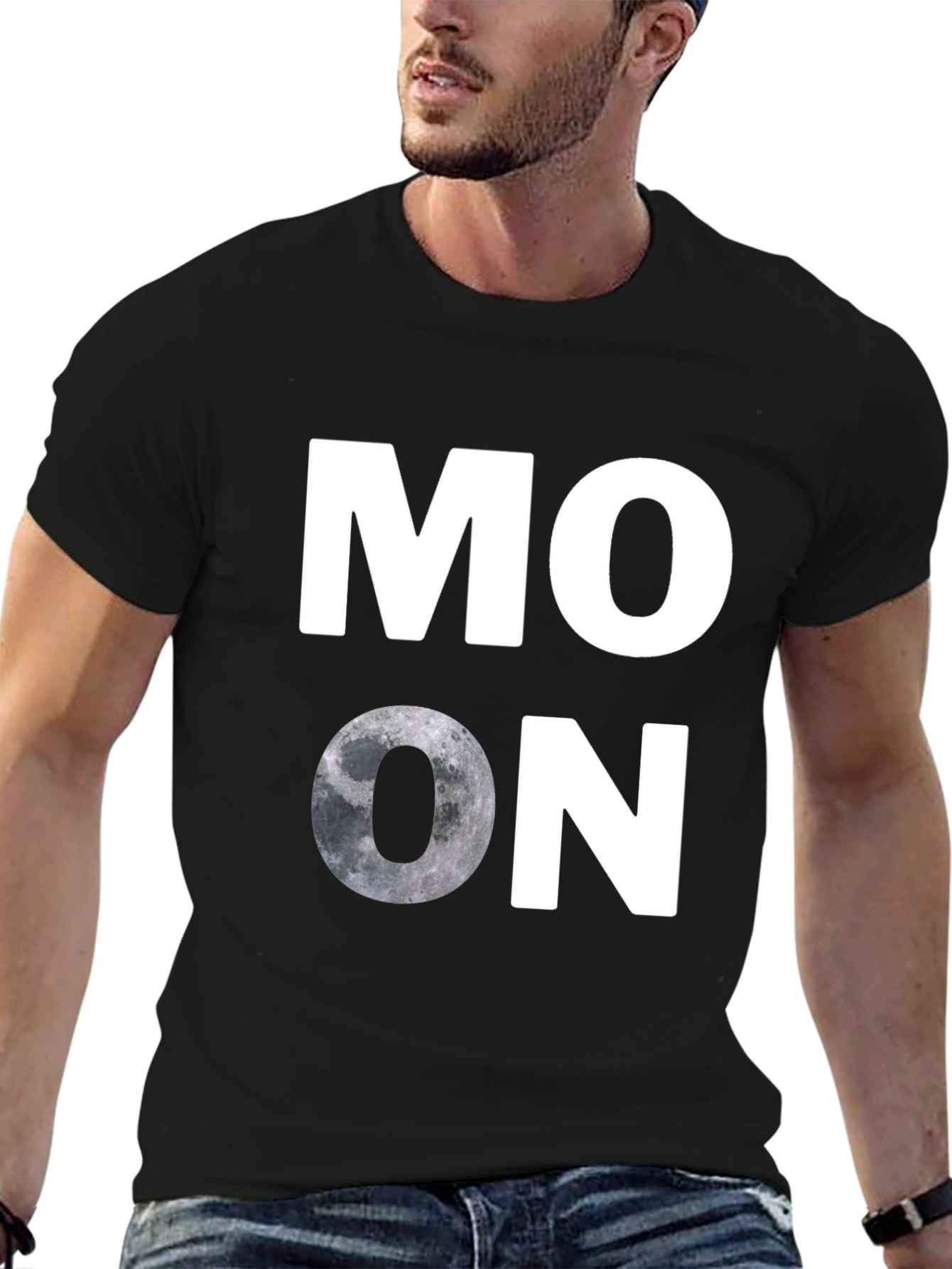 Black Moon Graphic T-Shirt - Casual Black Tee view 6