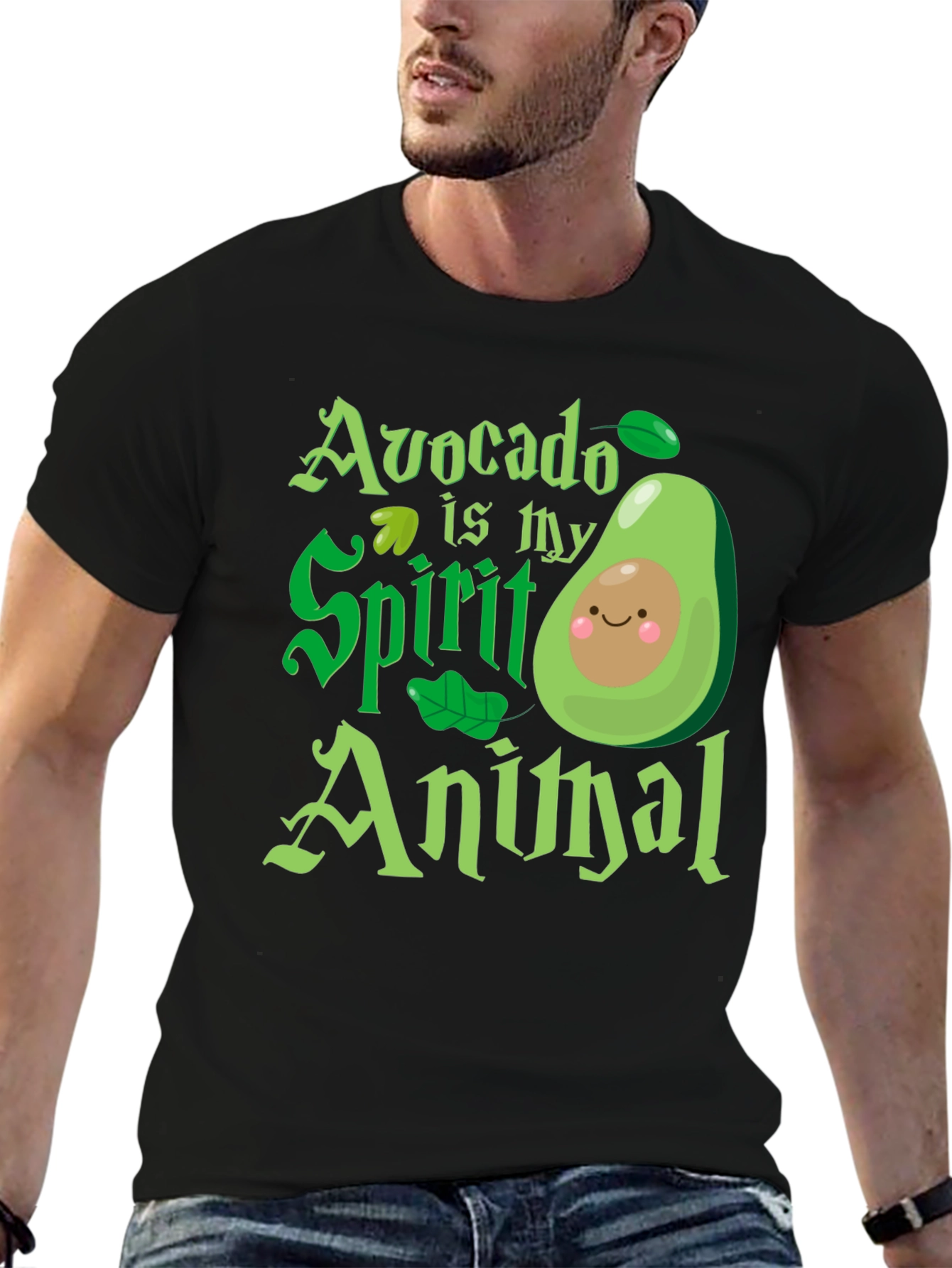 Black Avocado is My Spirit Animal - Graphic T-Shirt view 6