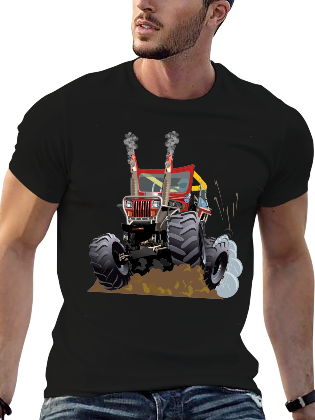 Black Monster Truck Tee - Off-Road Adventure T-Shirt view 6