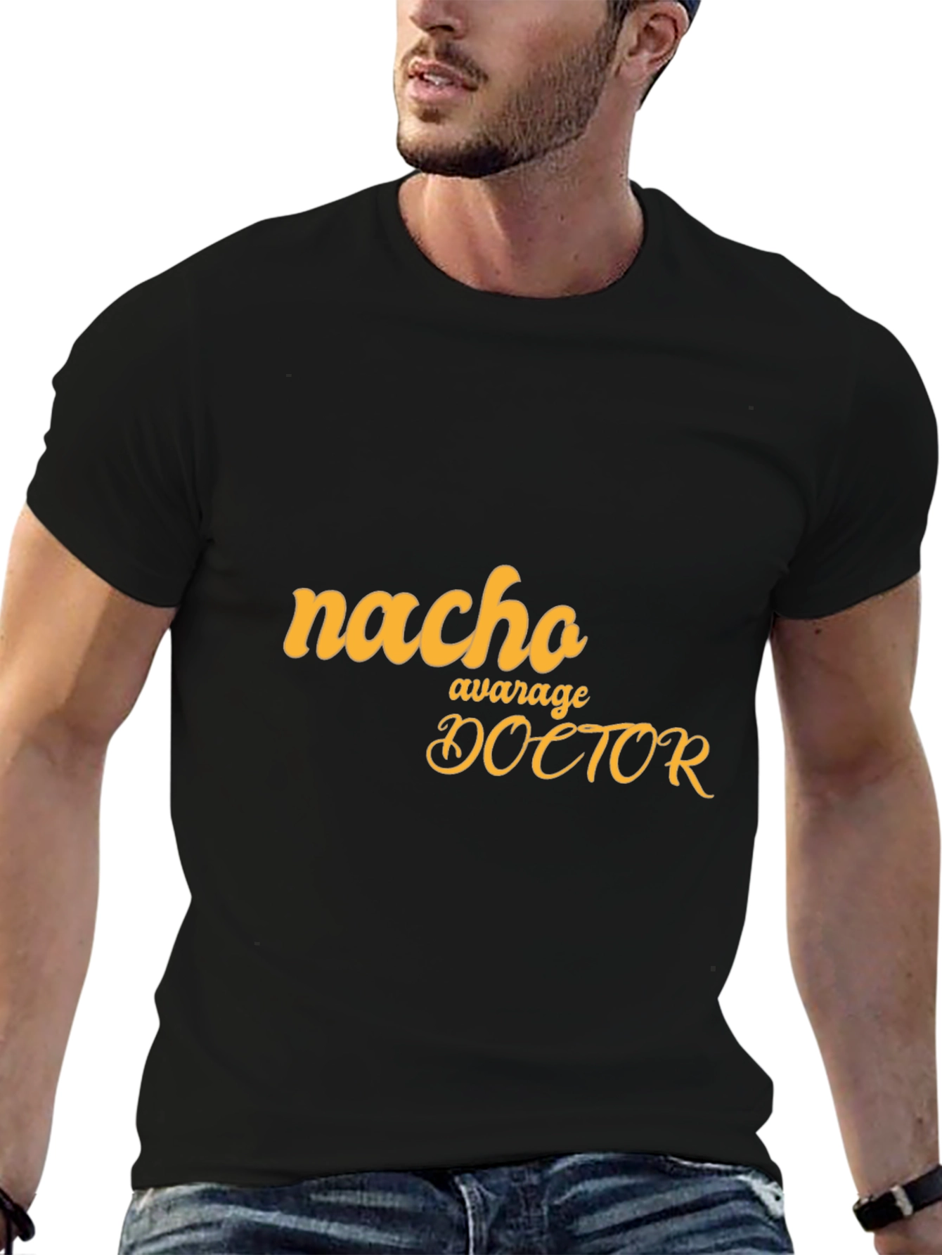 Black Nacho Average Doctor T-Shirt view 6