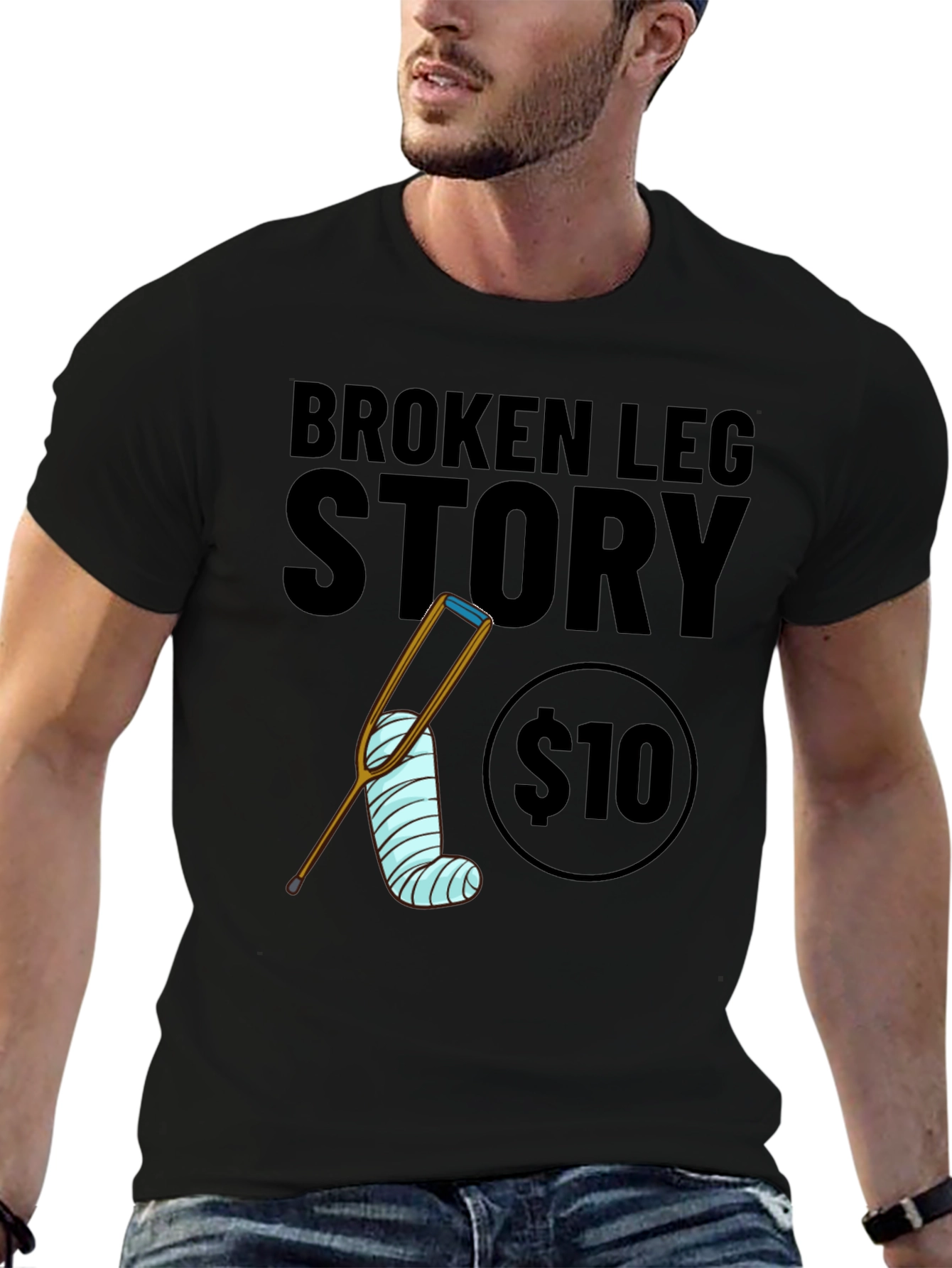 Black Broken Leg Story T-Shirt - $10 view 6