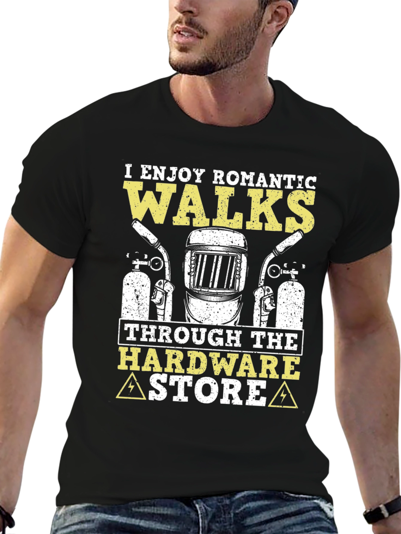 Black Romantic Walks Hardware Store T-Shirt view 6