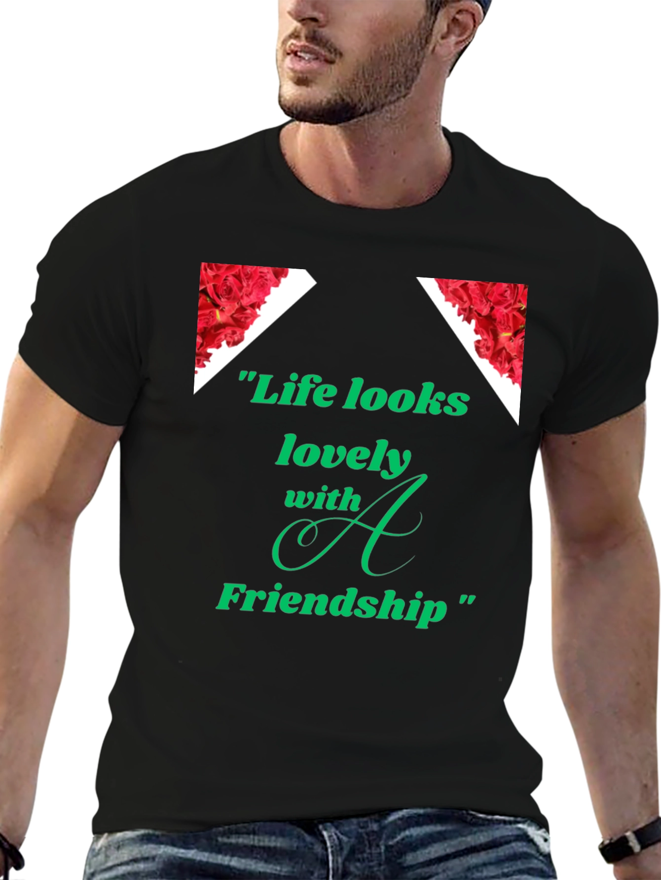 Black Life Looks Lovely Friendship Graphic Tee view 6
