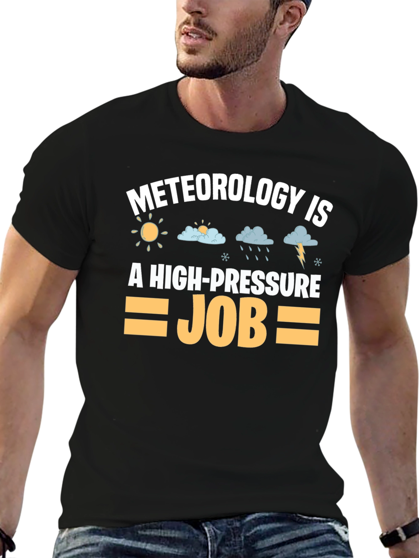 Black Meteorology High Pressure Job Graphic Tee view 6
