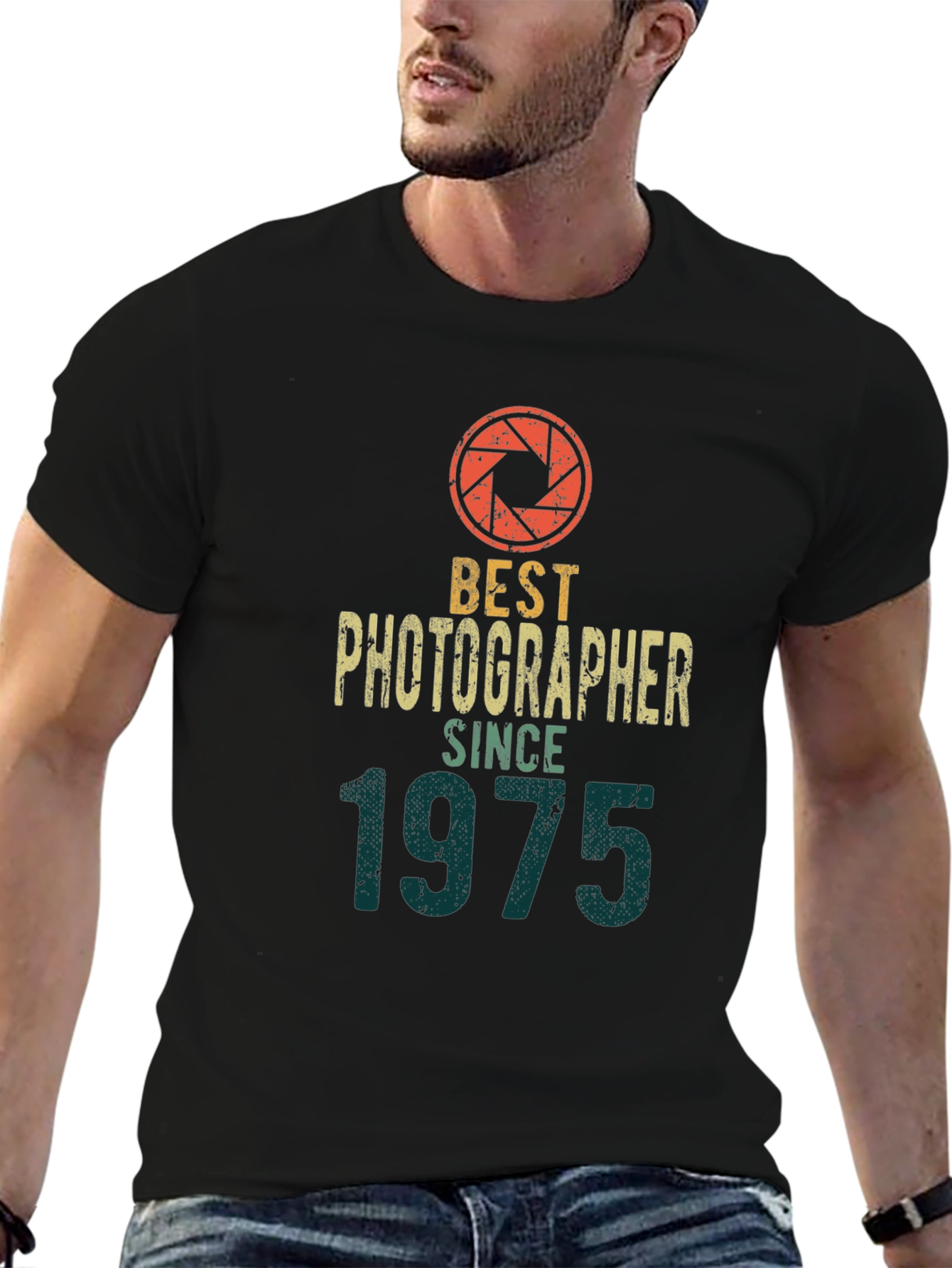 Black Best Photographer Since 1975 Graphic Tee view 6