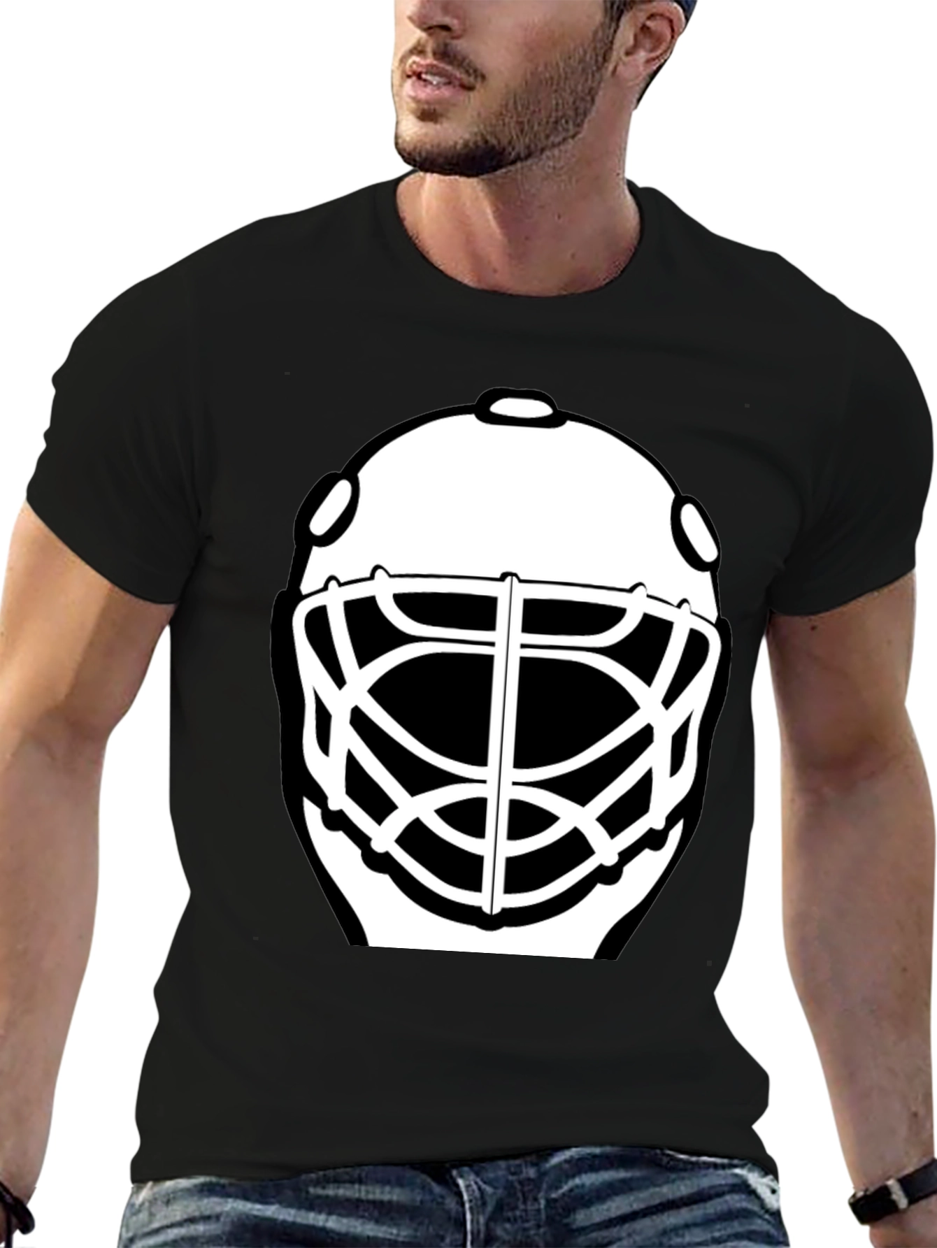 Hockey Goalie Mask Graphic T-Shirt - 6
