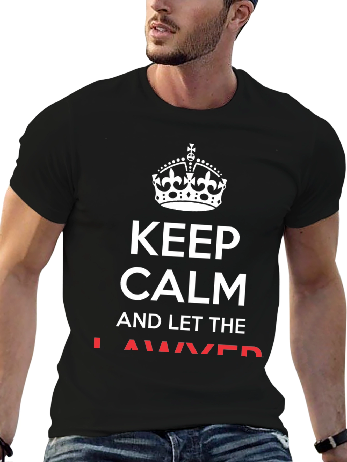 Black Keep Calm and Let the Lawyer Handle It T-Shirt view 6