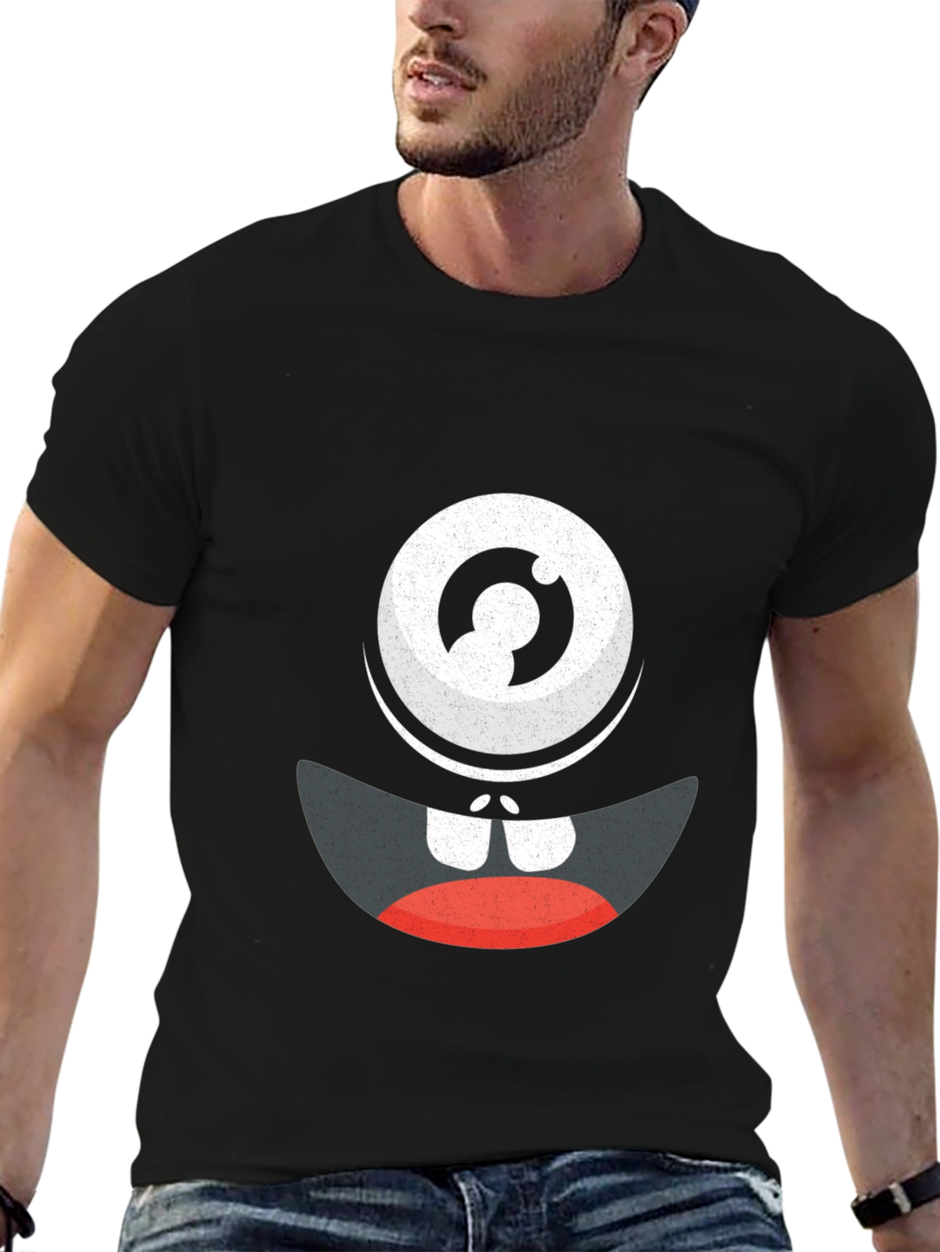 Black One-Eyed Monster Graphic Tee view 6
