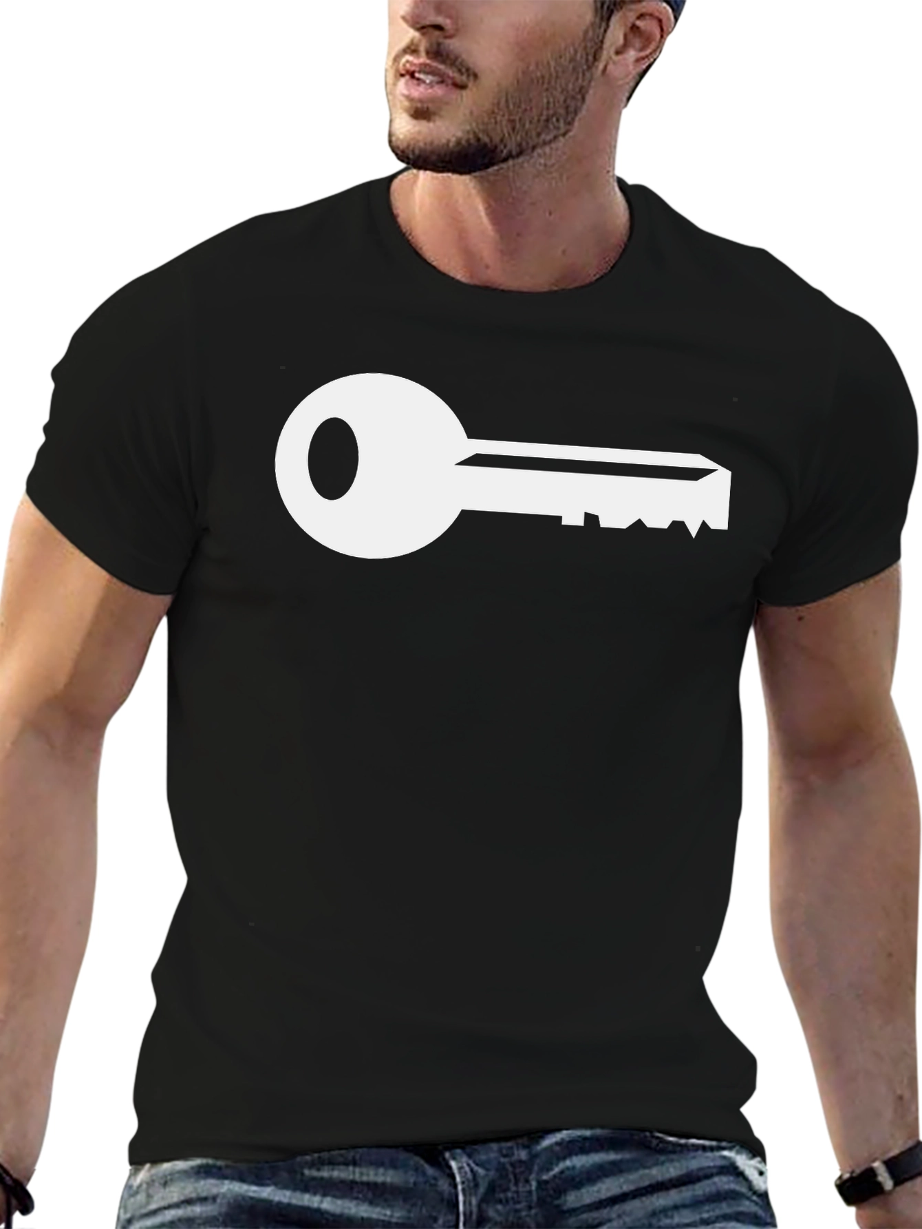 Black Key Graphic T-Shirt - Black view 6