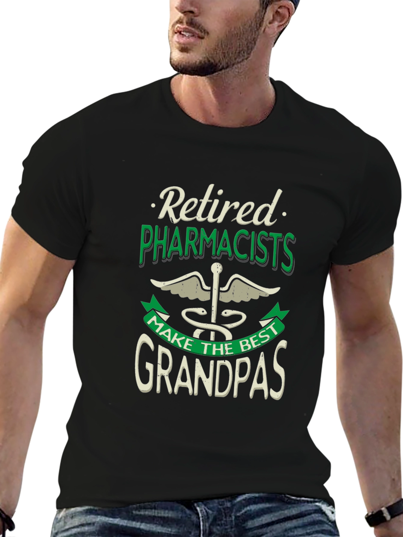 Black Retired Pharmacists Best Grandpas T-Shirt view 6