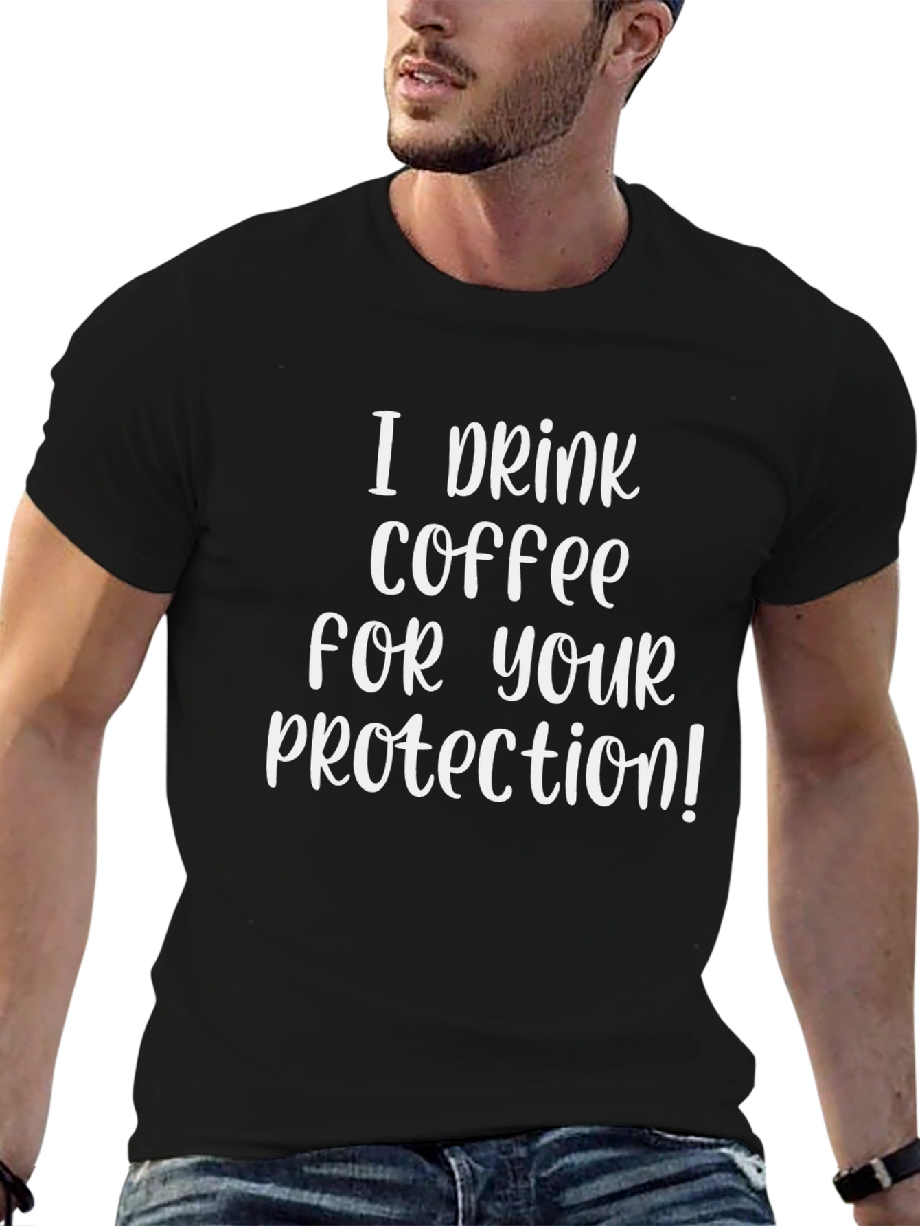 Black Coffee Protection Graphic Tee view 6