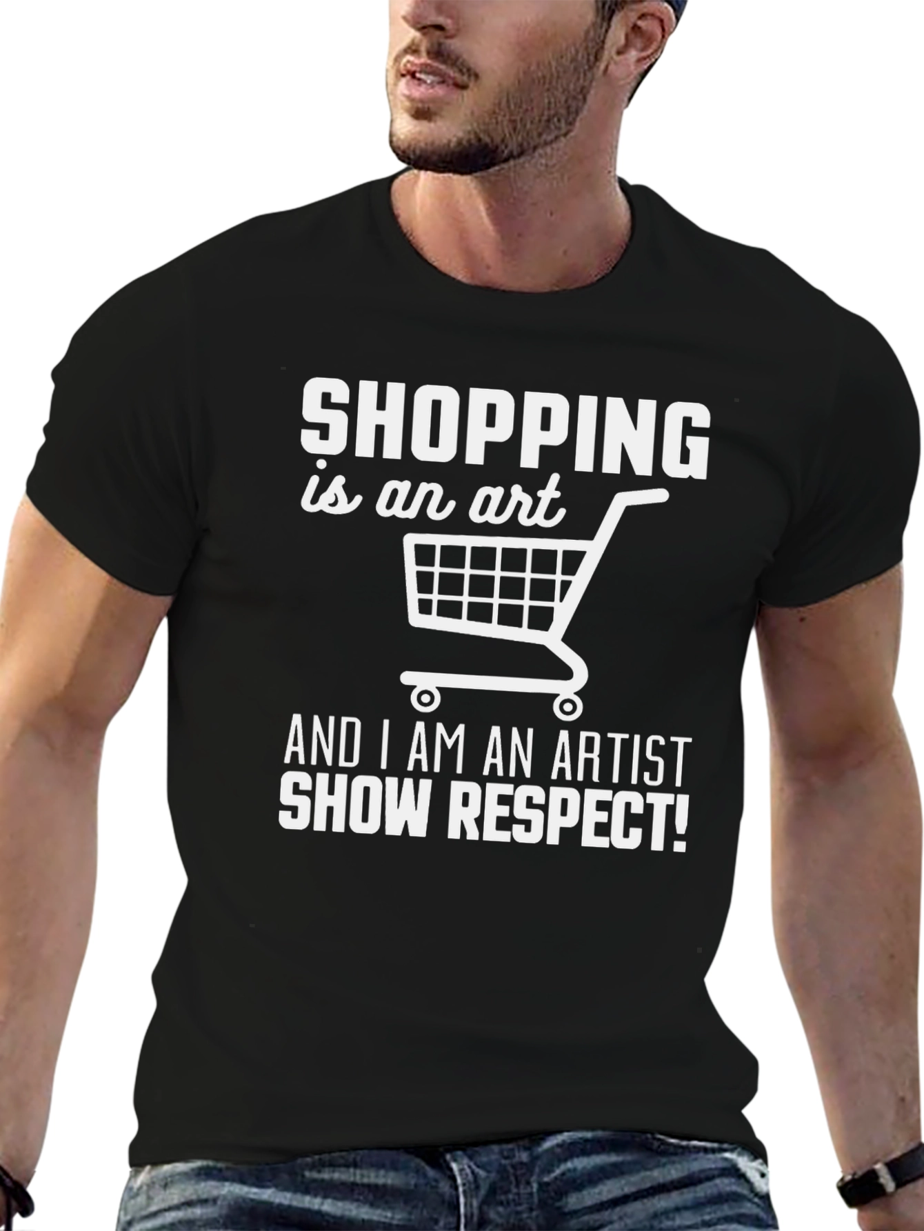Black Shopping is an Art T-Shirt view 6