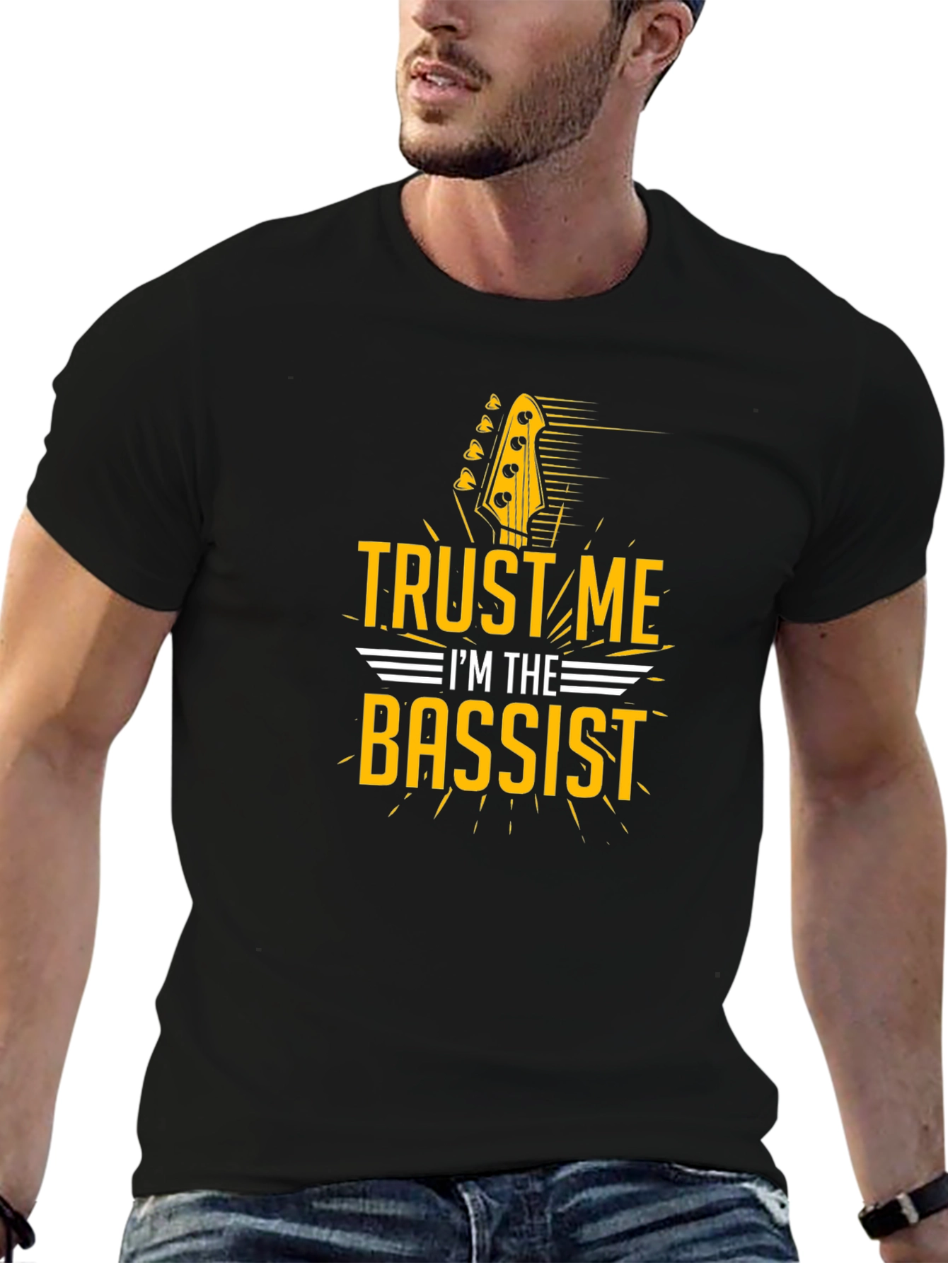 Black Trust Me I'm The Bassist Black Graphic T-Shirt view 6