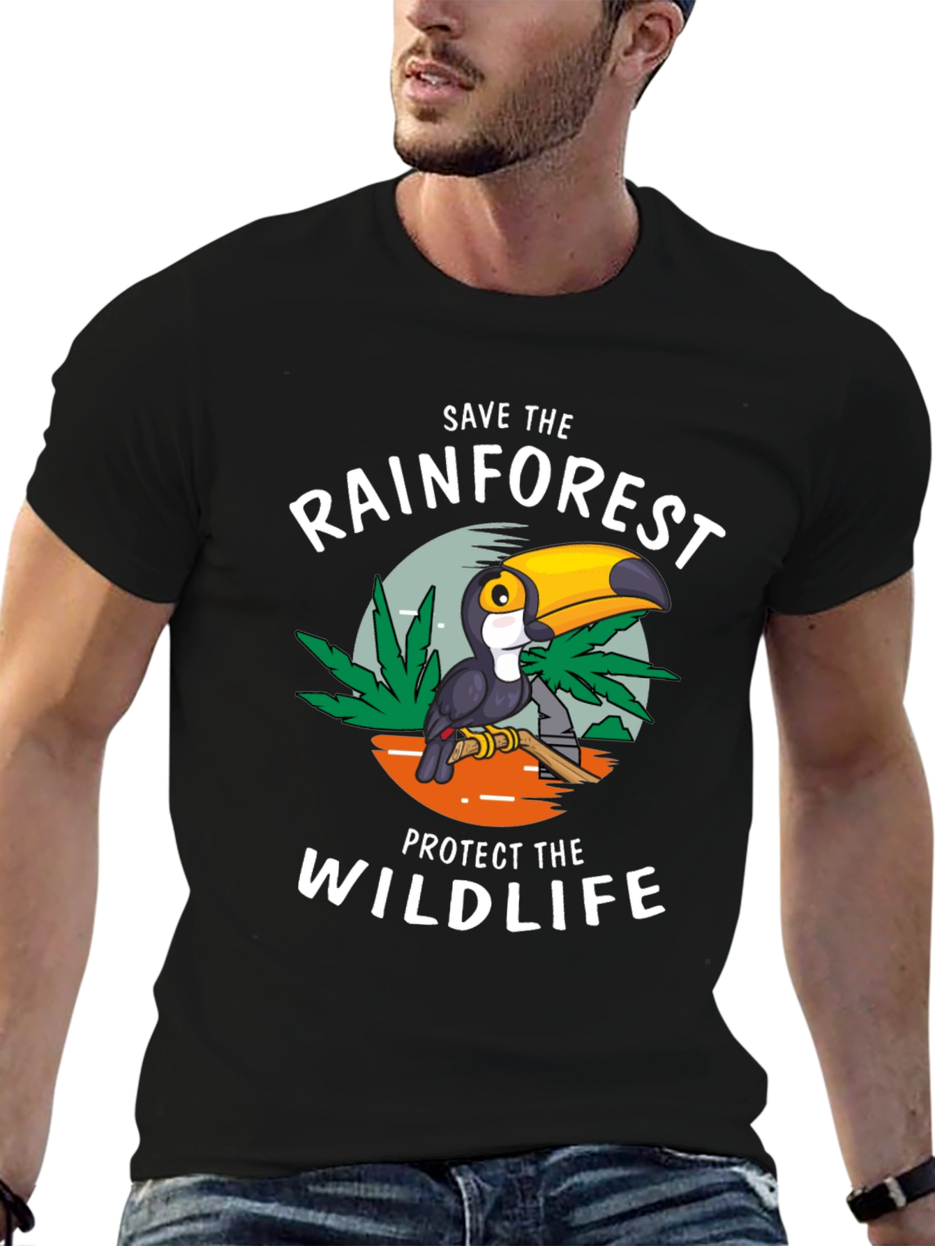 Black Save the Rainforest T-Shirt view 6