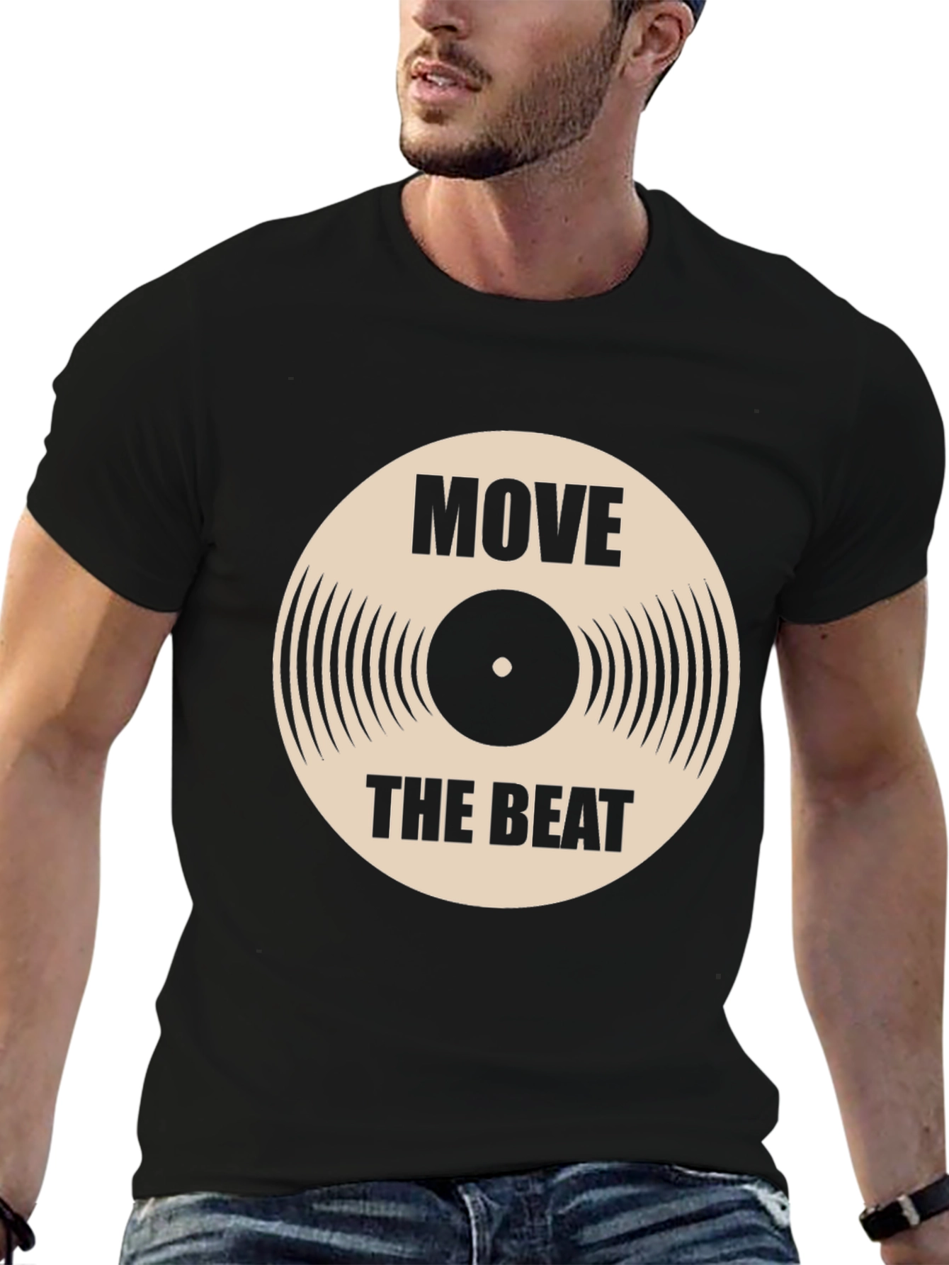 Black Move the Beat Graphic Tee view 6
