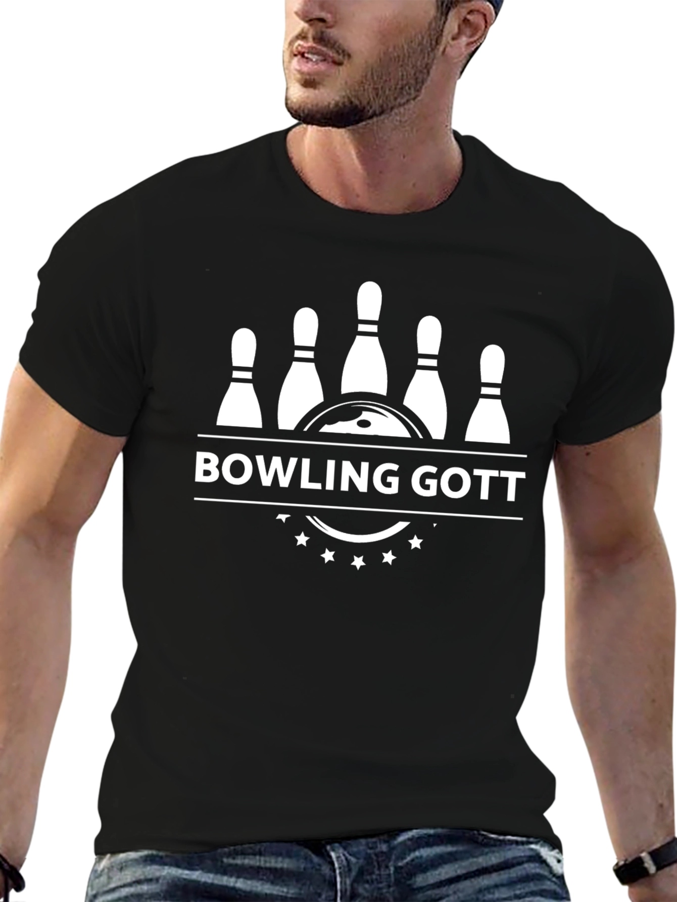Black Bowling Gott T-Shirt - Strike King Tee view 6