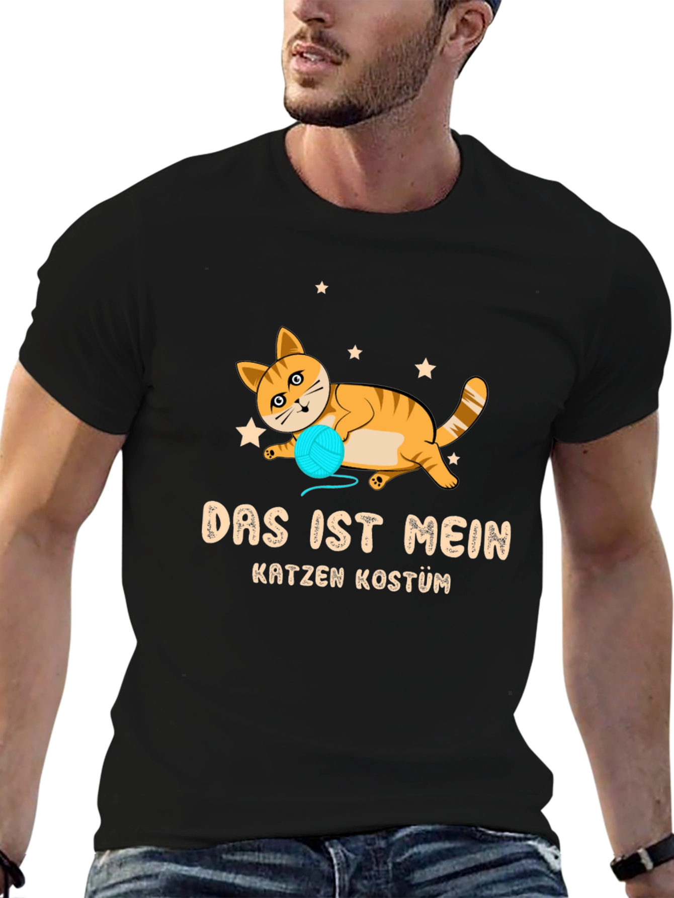 Black Das Ist Mein Katzen Kostüm T-Shirt - Cat Lover Tee view 6