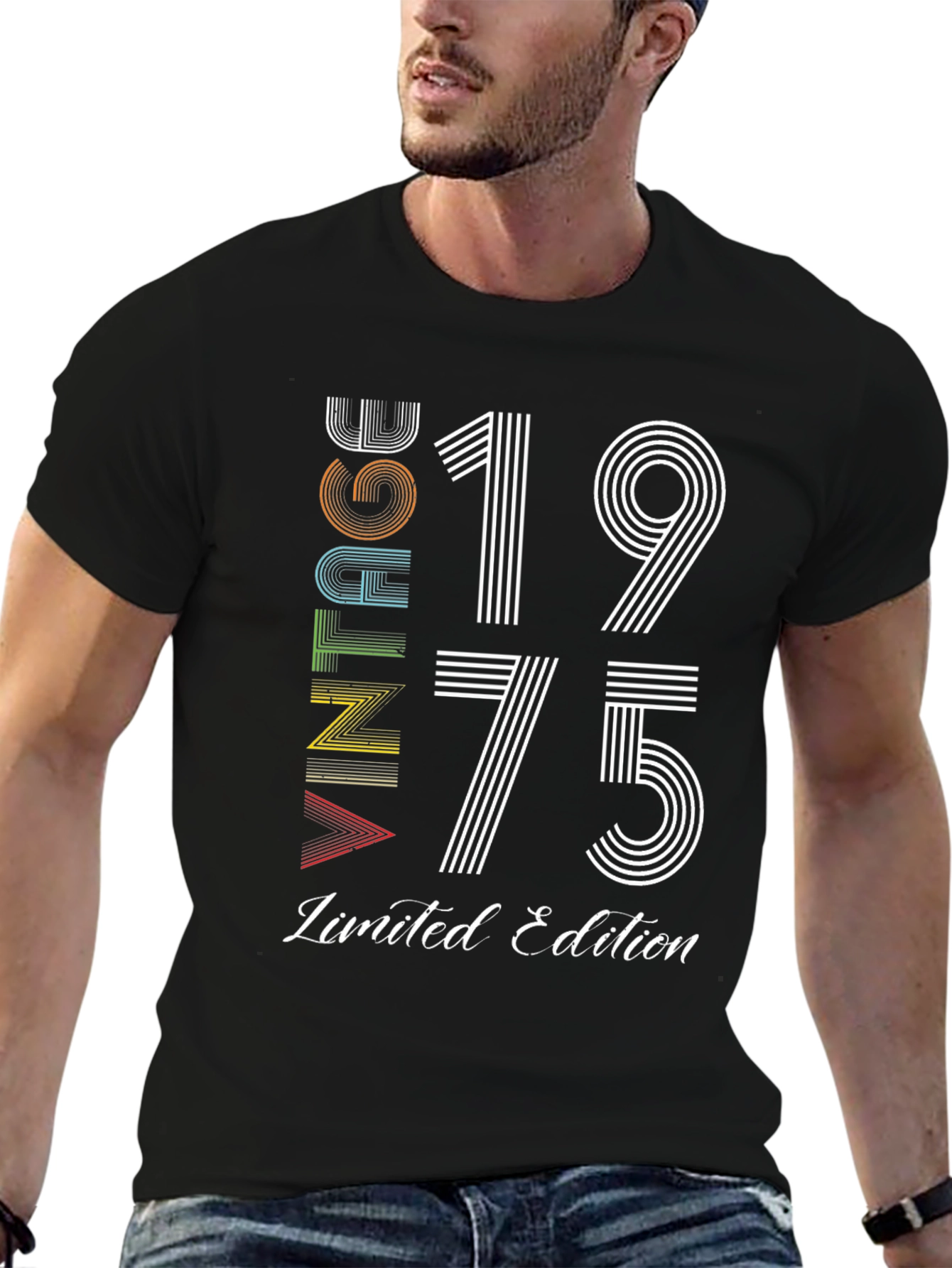 Black Vintage 1975 Limited Edition Graphic T-Shirt view 6