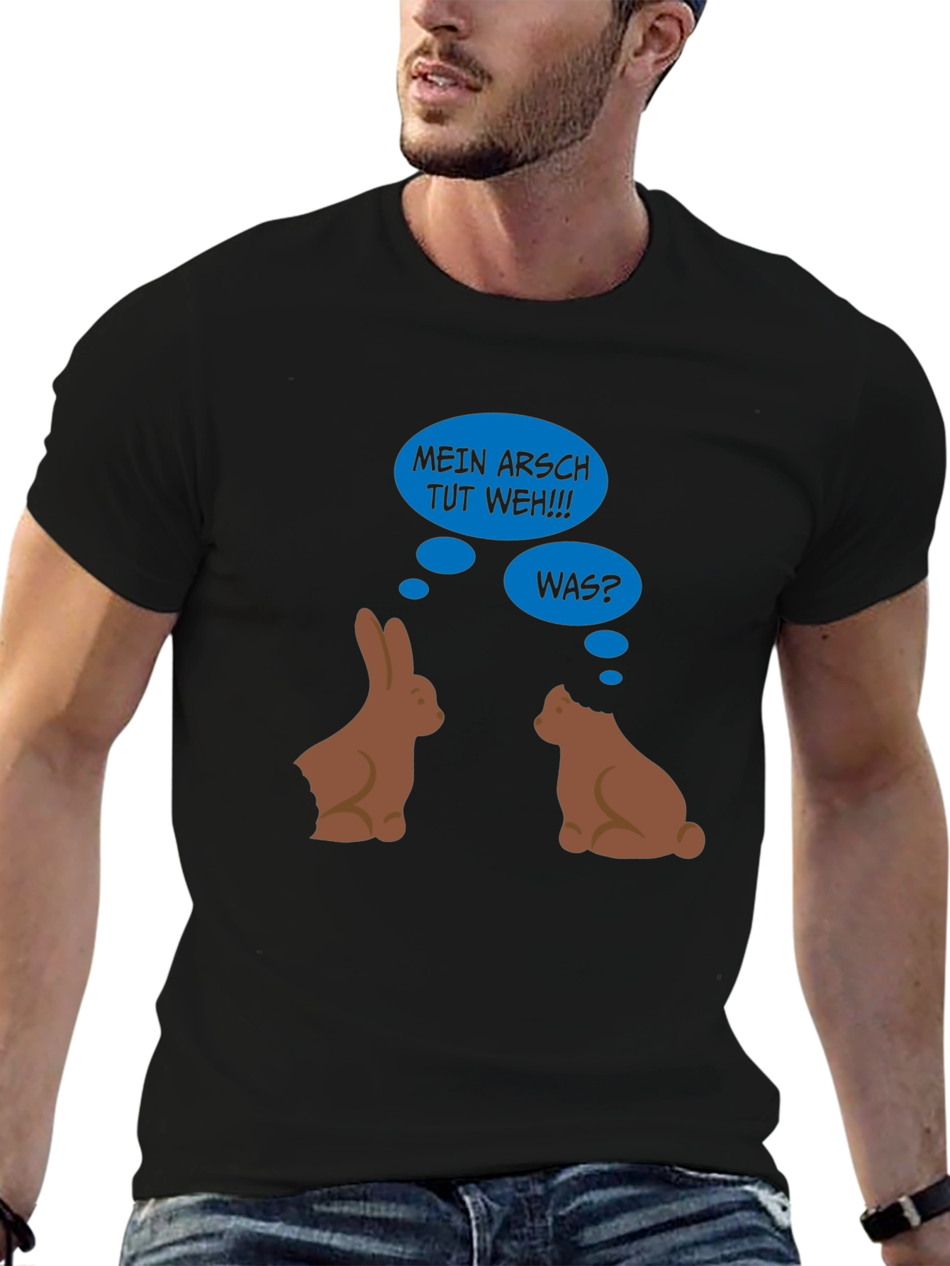 Funny Easter Bunny Butt Bite T-Shirt - 6