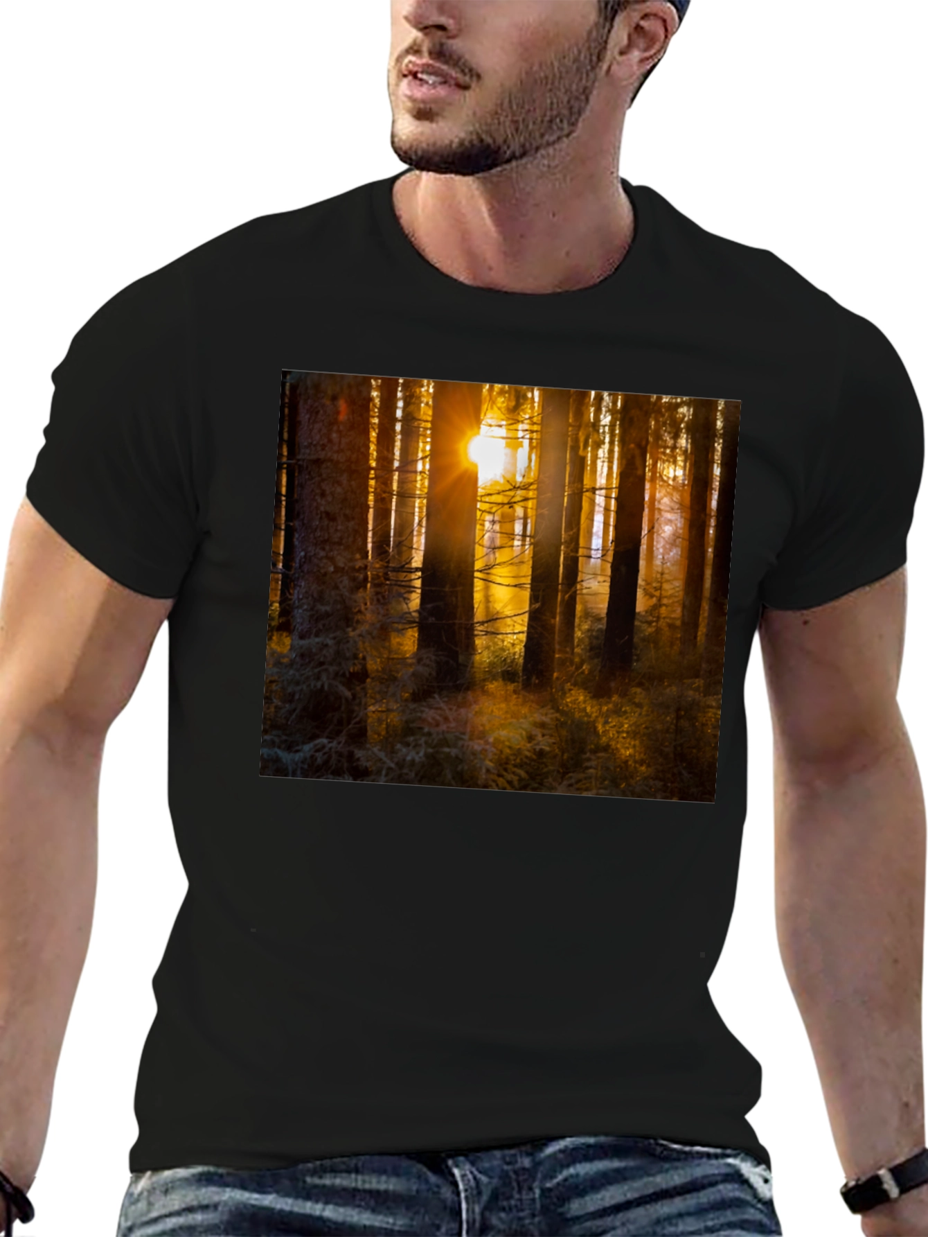 Black Forest Sun T-Shirt - Nature Inspired Apparel view 6