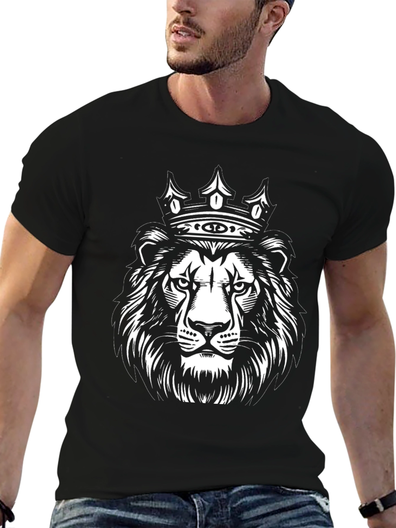 Black Lion King Black T-Shirt view 6