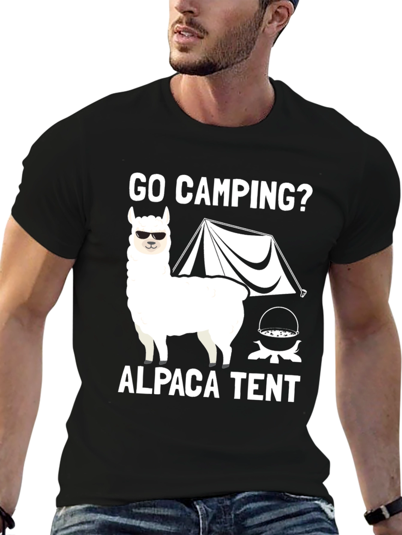 Go Camping Alpaca Tent Graphic Tee - 6