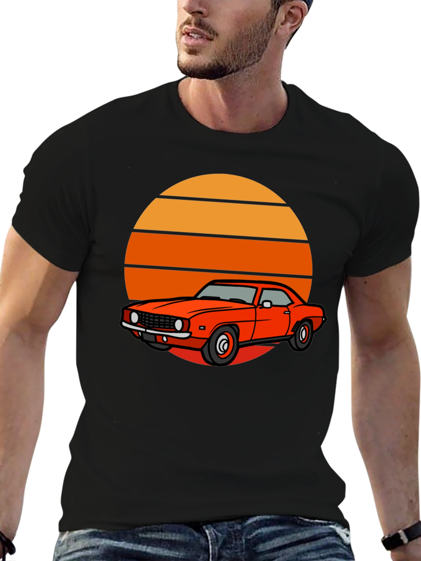 Black Retro Car Graphic Tee - Vintage Style view 6