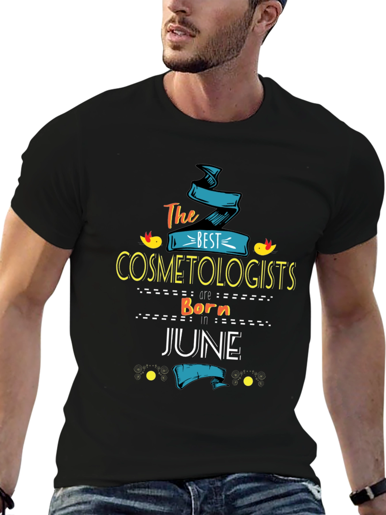 Black Best Cosmetologists Born in June T-Shirt view 6