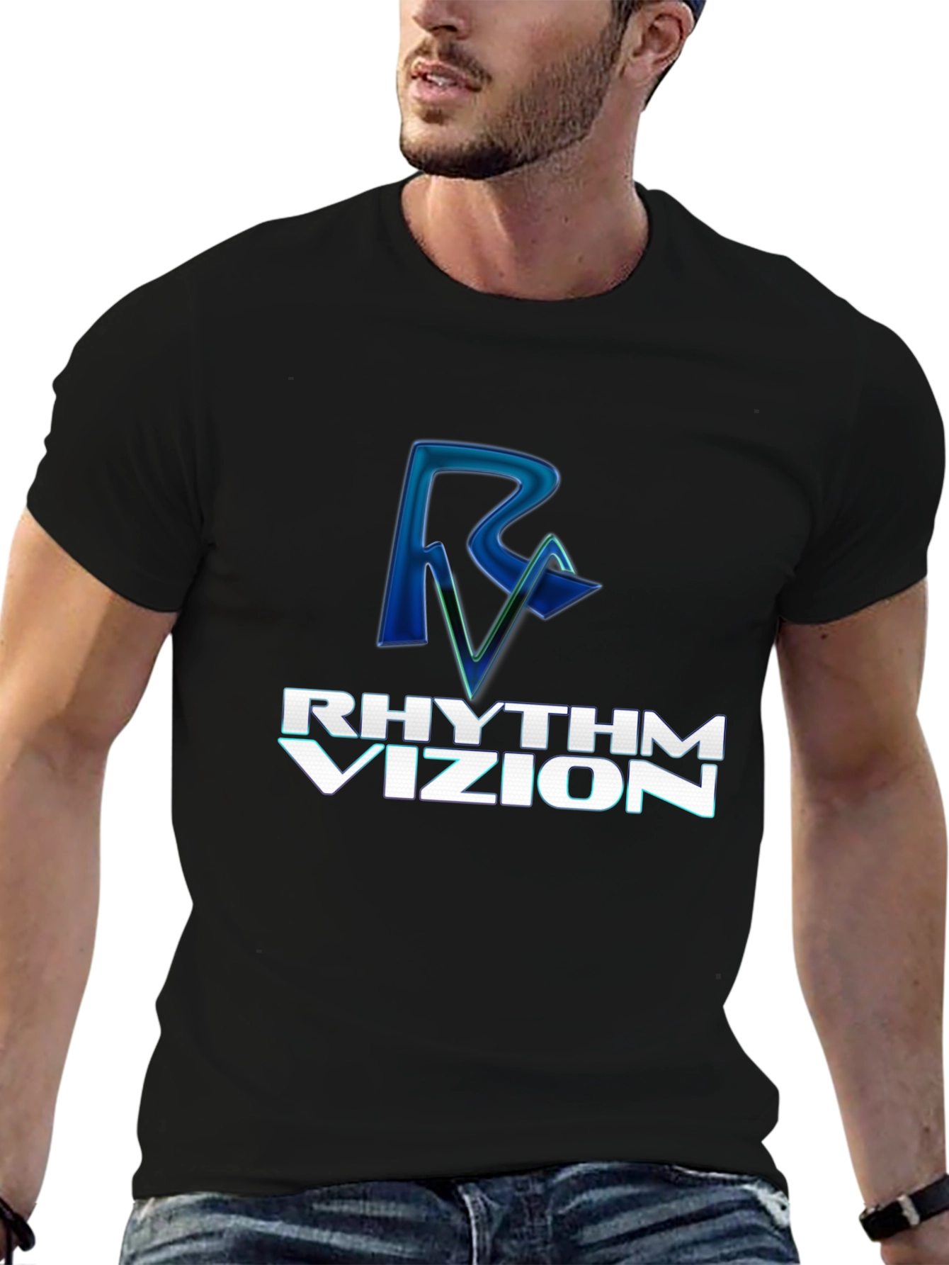 Black Rhythm Vizion Graphic Print Black T-Shirt view 6