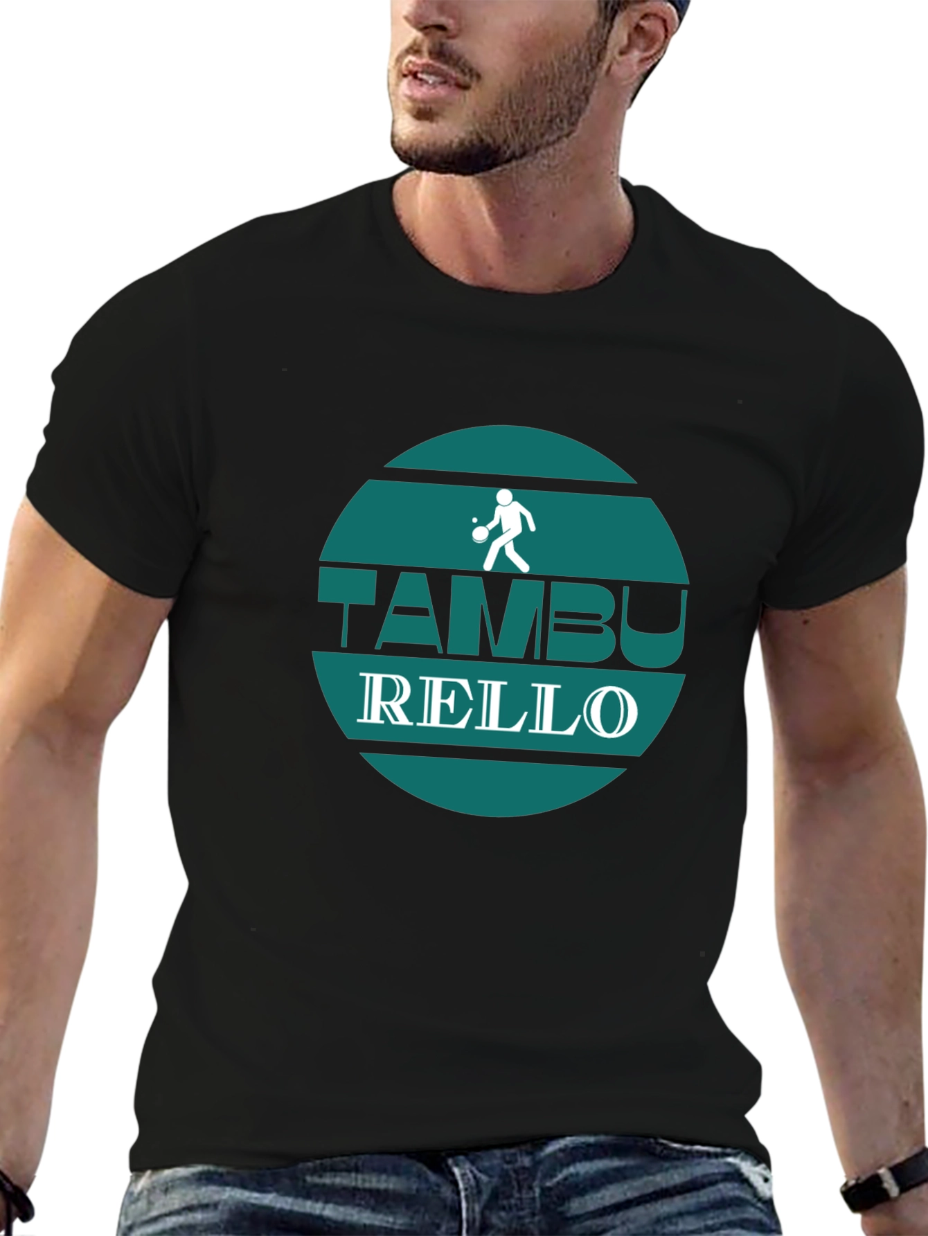Black Tamburello Player Graphic Tee view 6