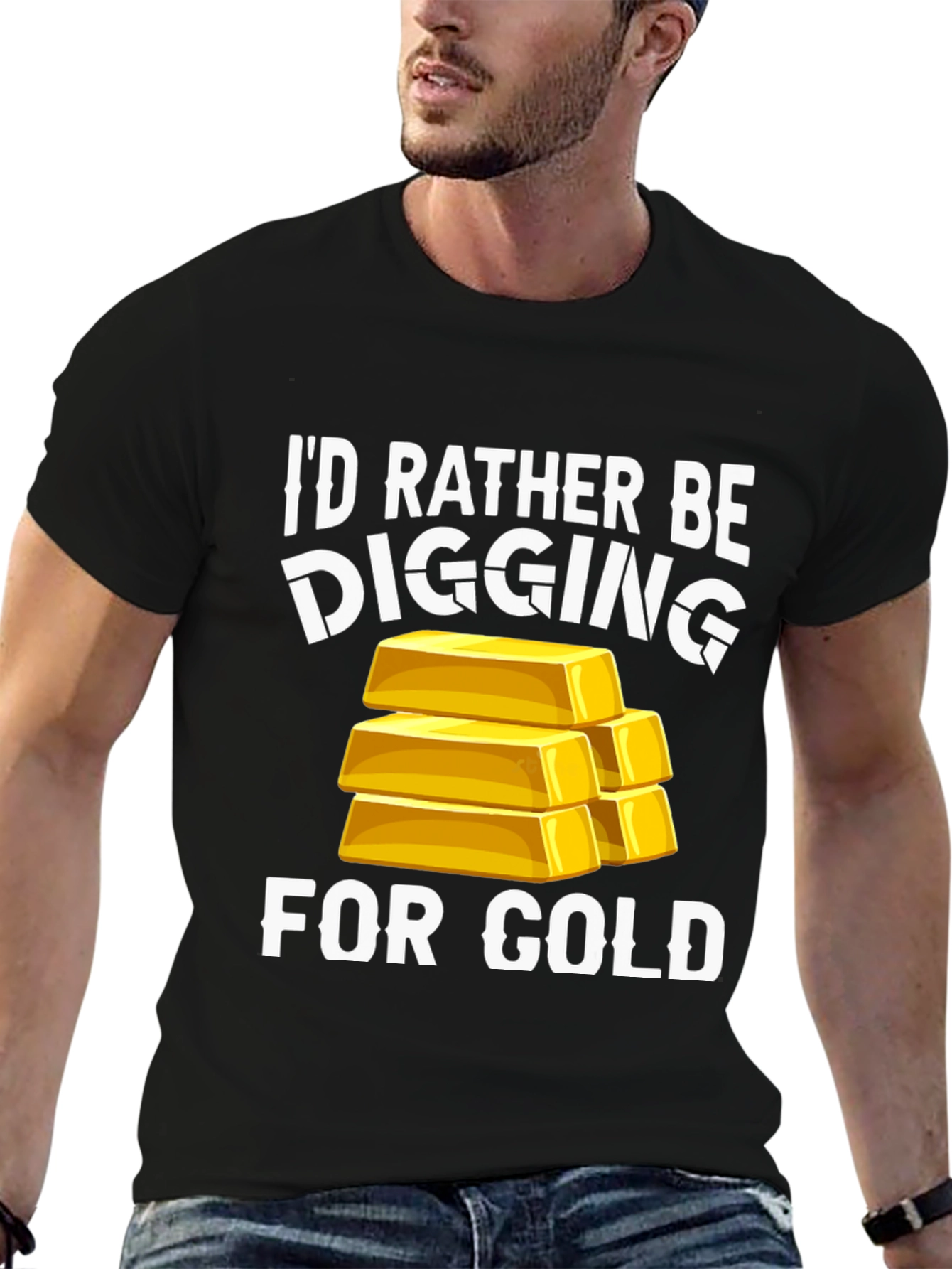 Black Digging For Gold T-Shirt view 6