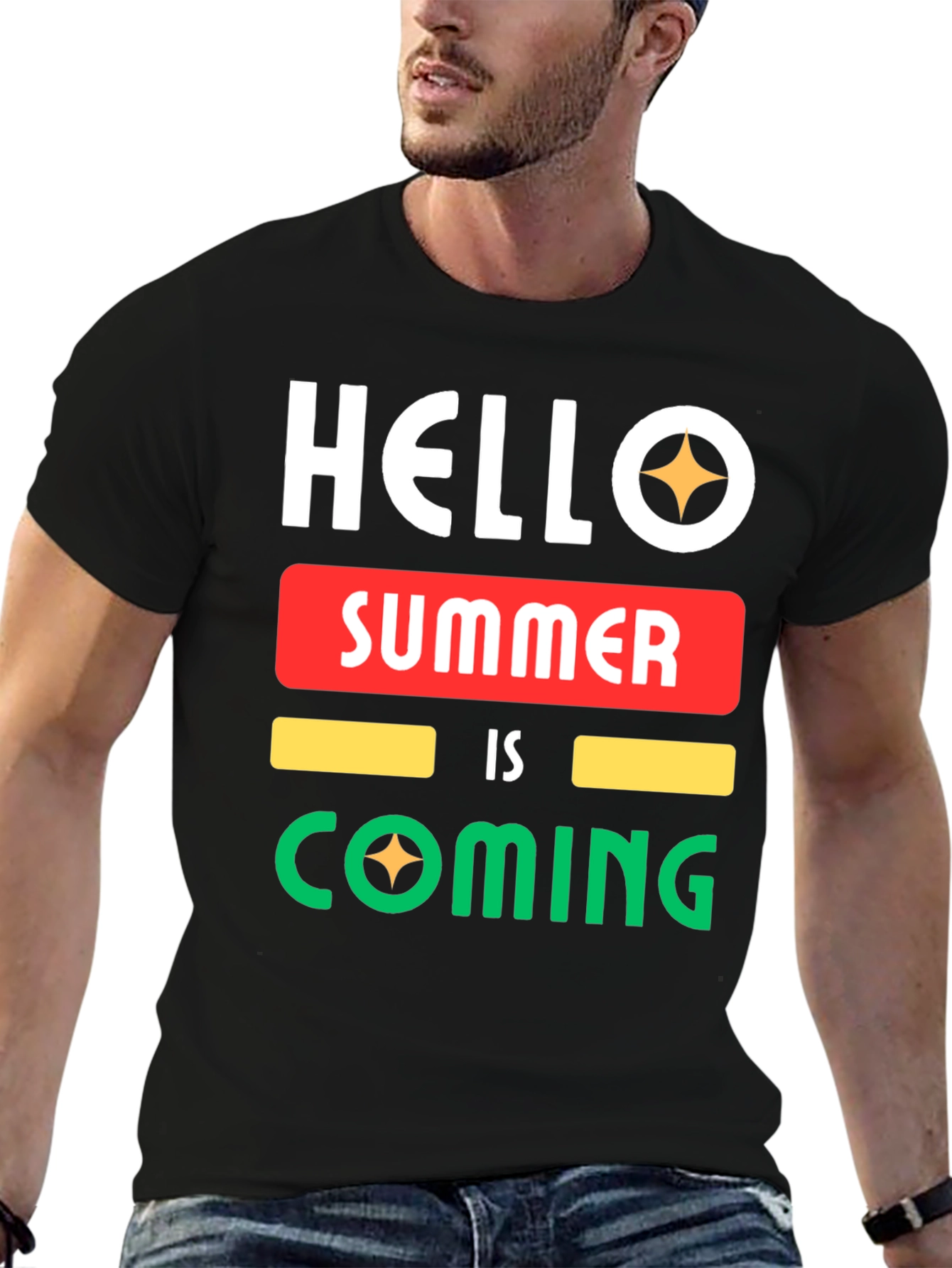 Black Hello Summer T-Shirt view 6