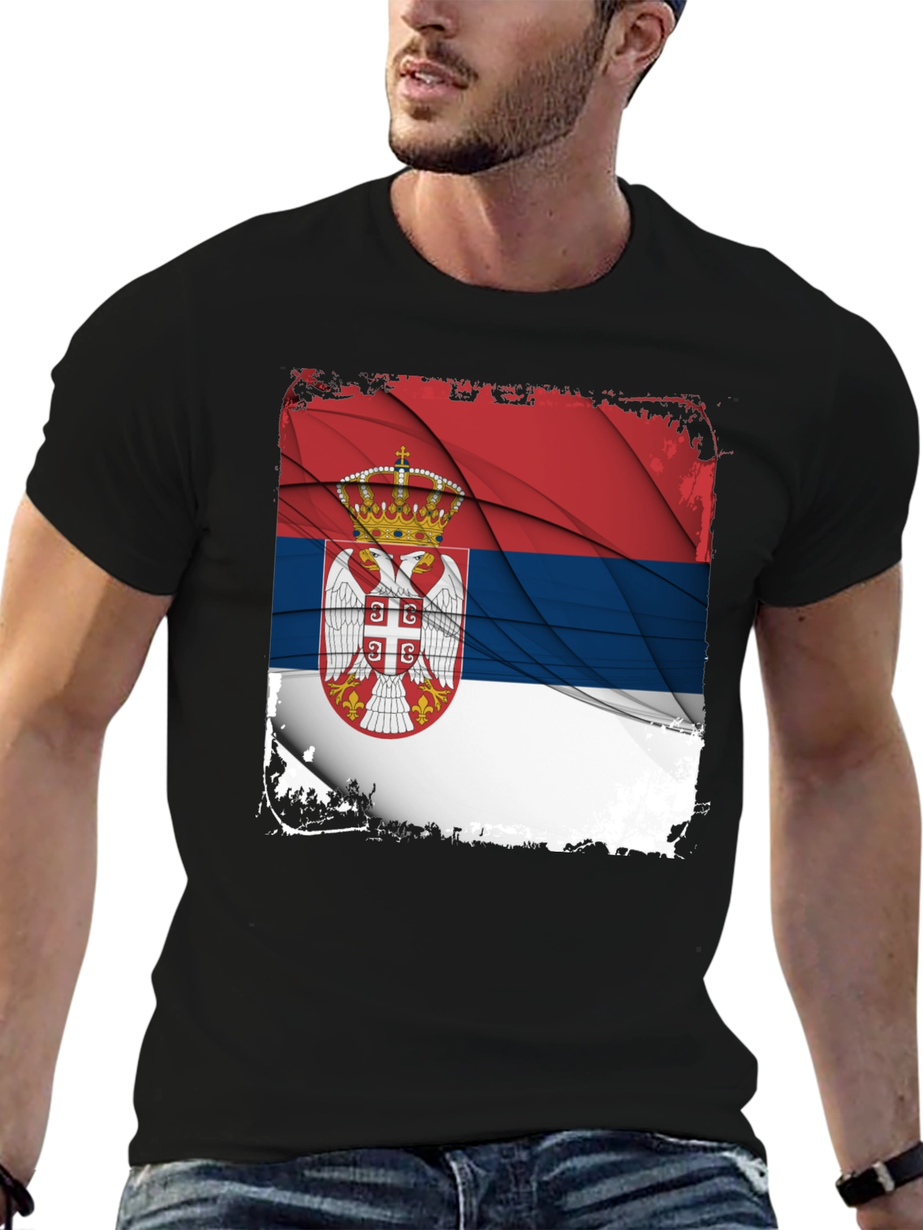 Serbian Flag Graphic T-Shirt - 6