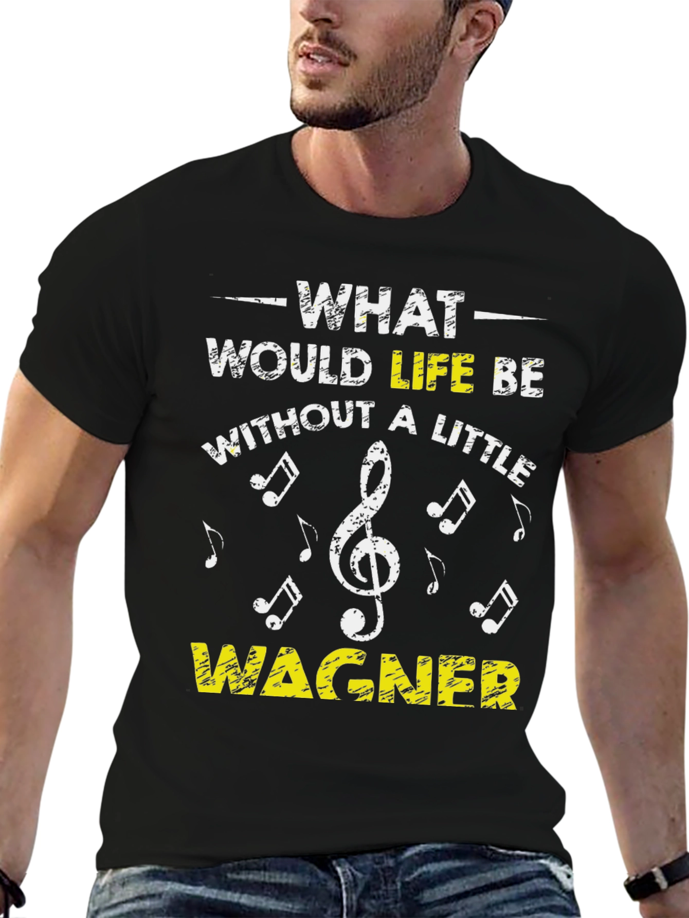 Black Wagner Music Lover T-Shirt - What Would Life Be? view 6