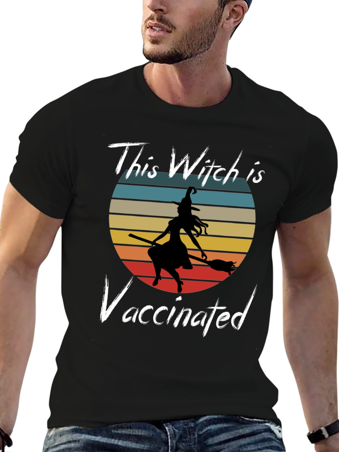 Vaccinated Witch Graphic T-Shirt - 6