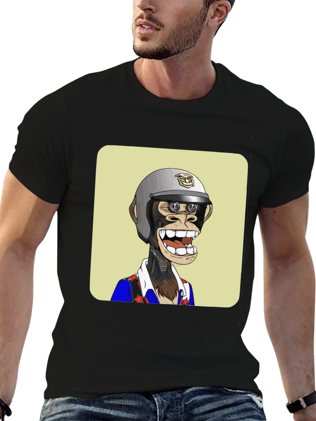 Black Ape NFT Graphic T-Shirt - Unique Design view 6