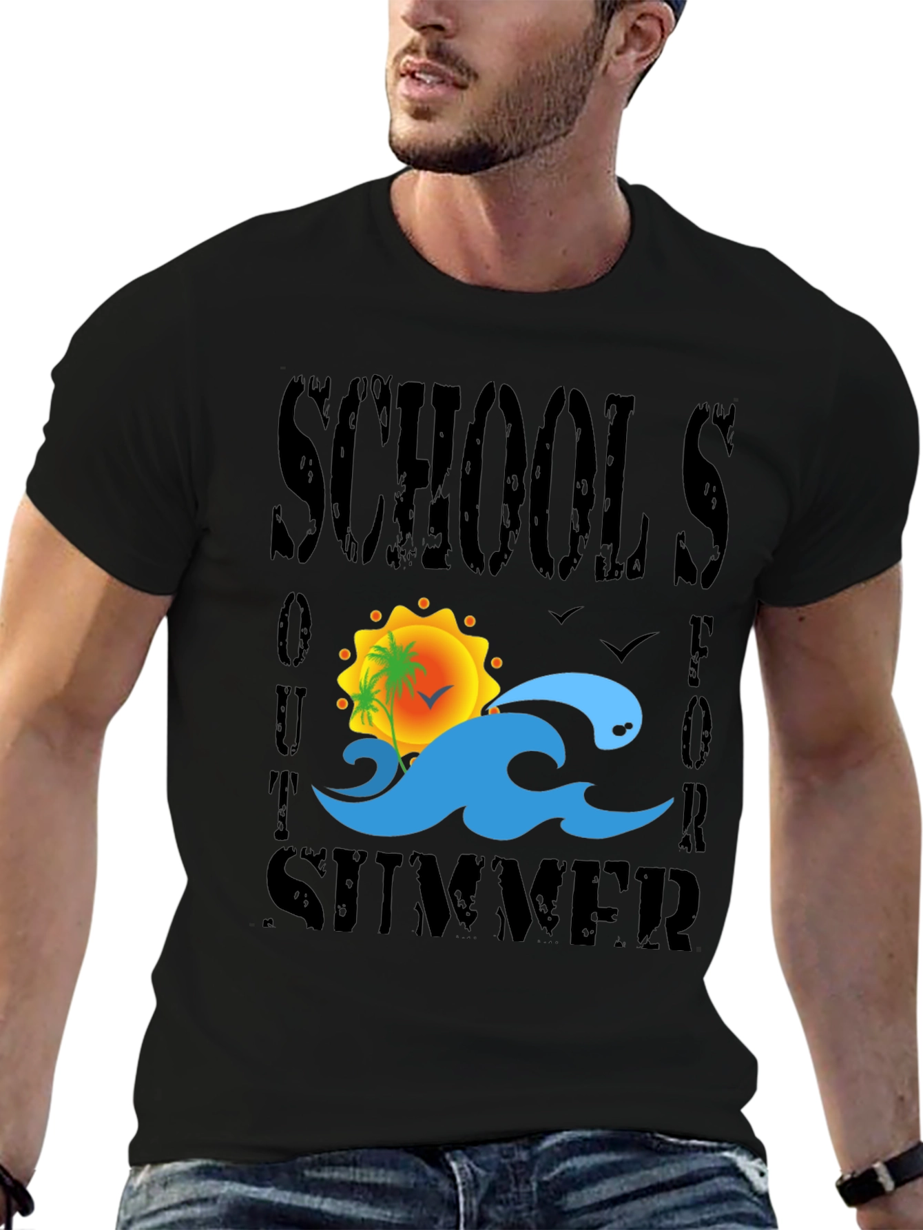 Black Schools Out For Summer Graphic Tee view 6