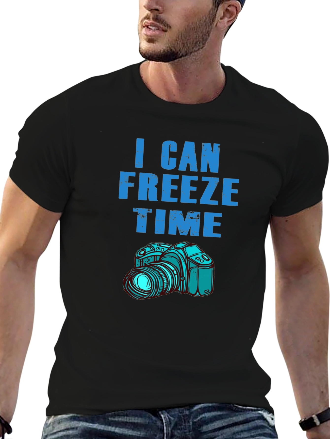 Black I Can Freeze Time Photographer T-Shirt view 6