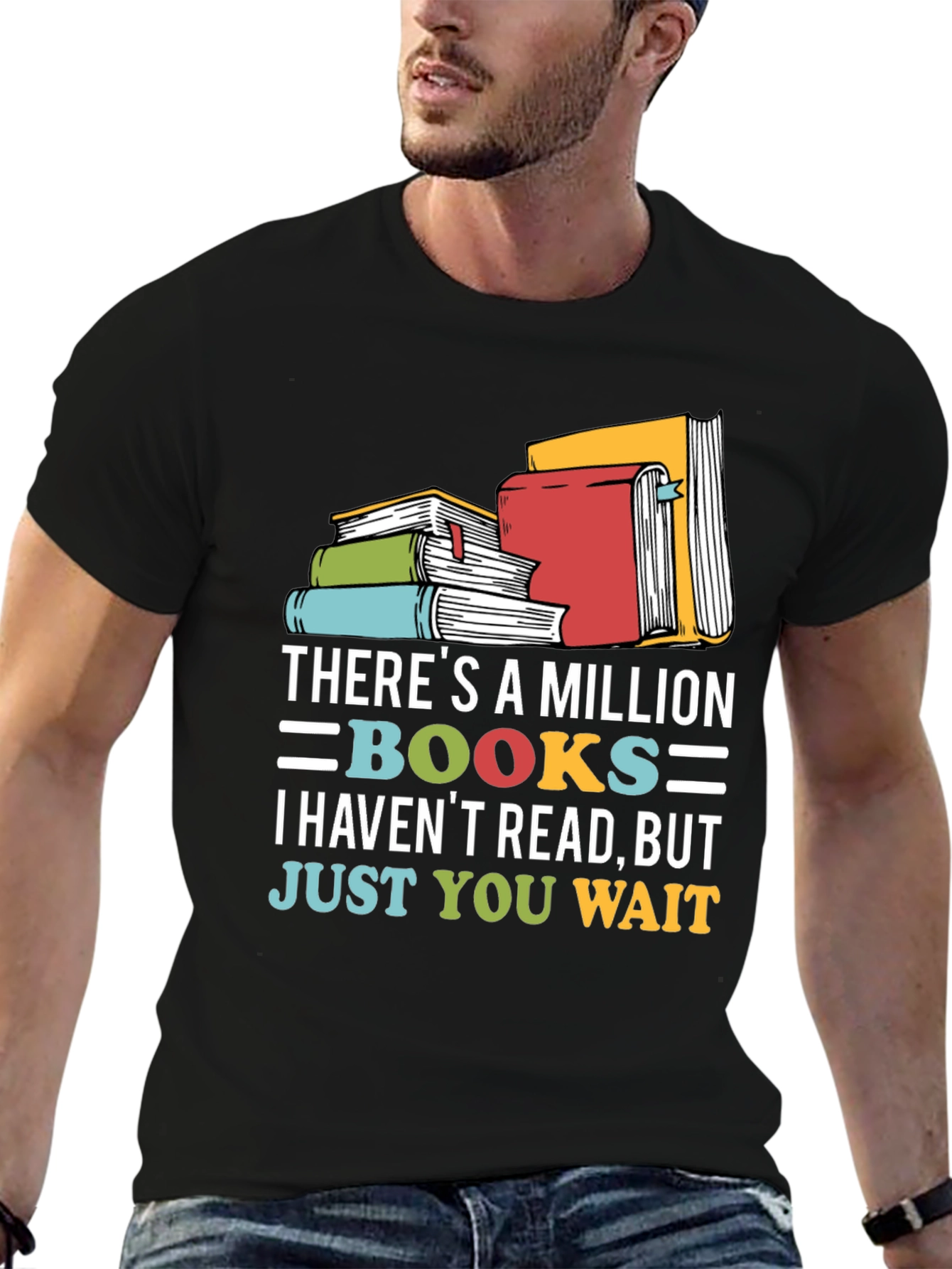 Black Book Lover T-Shirt: A Million Books view 6