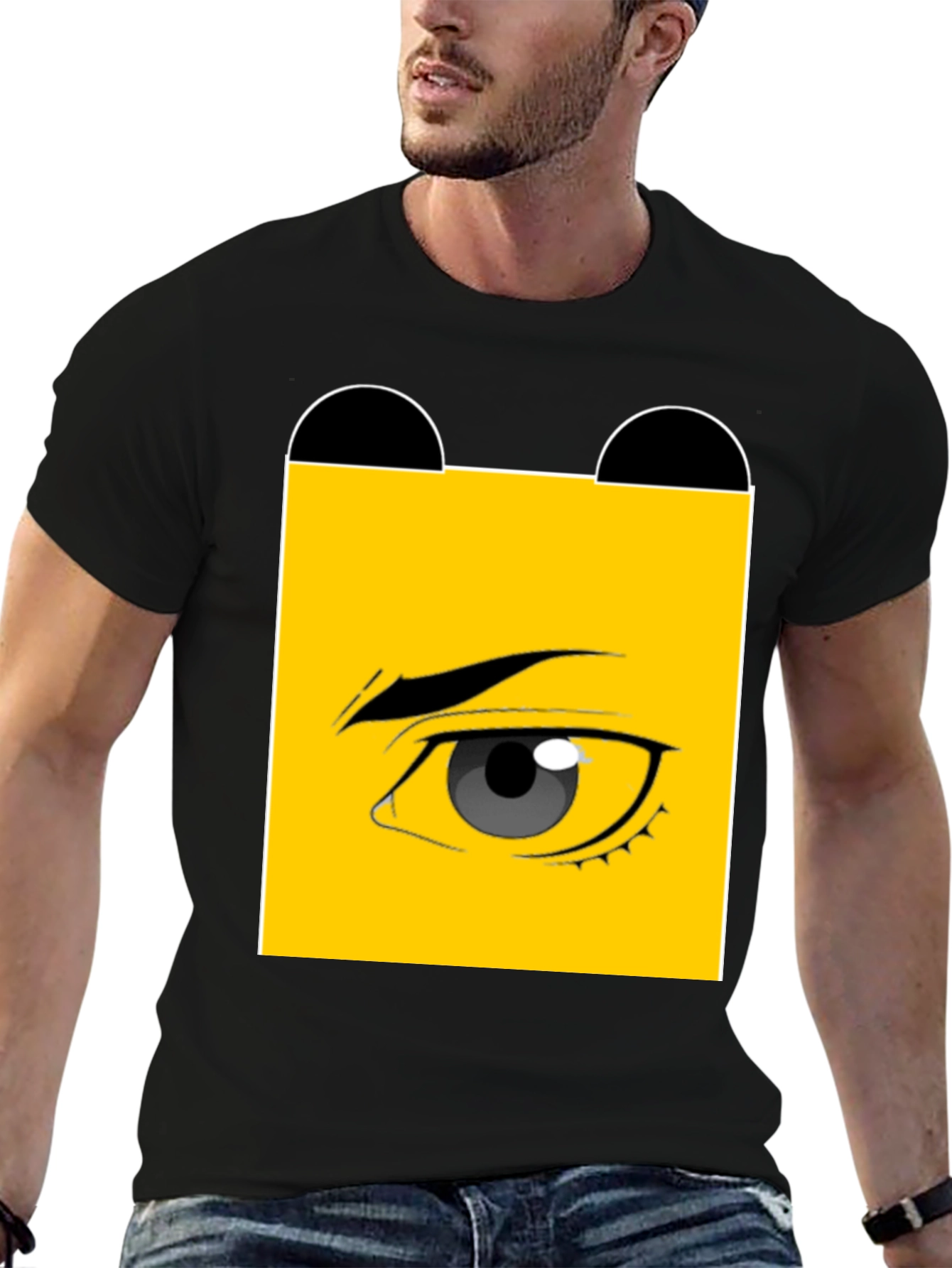 Black Eye Graphic Black T-Shirt - Unique Design view 6